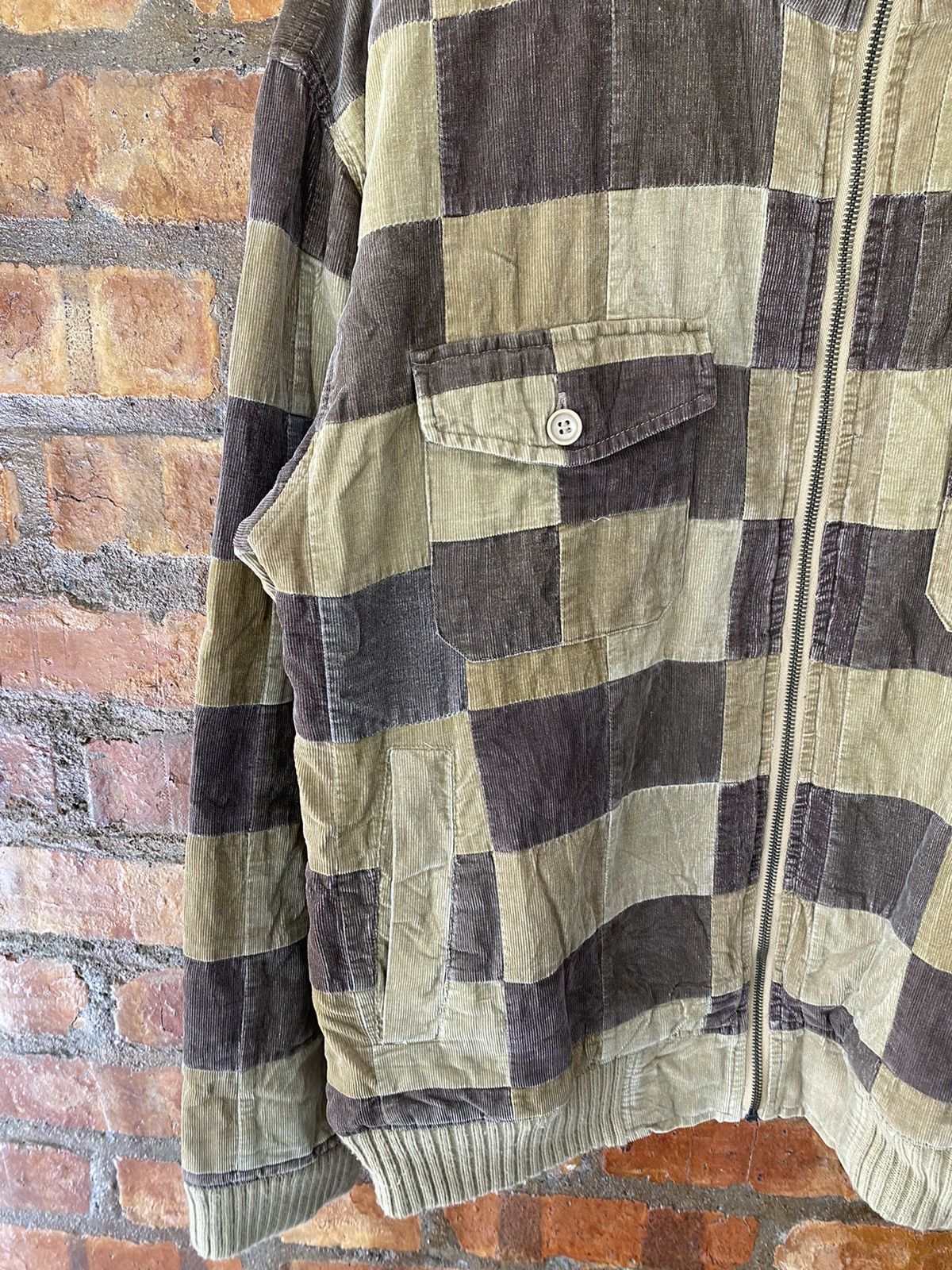 Japanese Brand Vtg Japanese Brand corduroy check patchwork jacket Size US M / EU 48-50 / 2 - 7 Thumbnail
