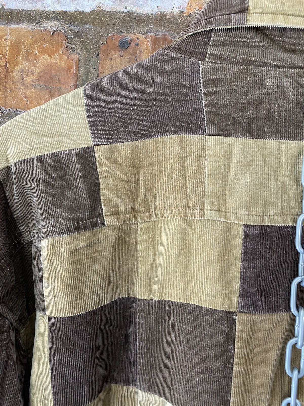 Japanese Brand Vtg Japanese Brand corduroy check patchwork jacket Size US M / EU 48-50 / 2 - 11 Thumbnail