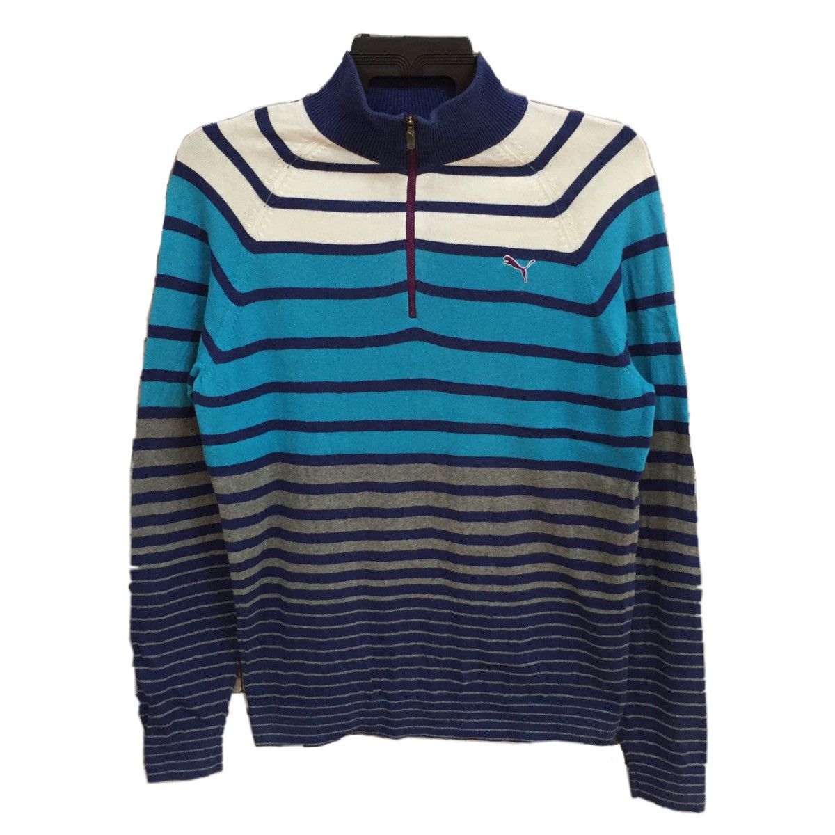 Puma Vintage Puma sweatshirt horizontal stripe small logo Size US M / EU 48-50 / 2 - 1 Thumbnail