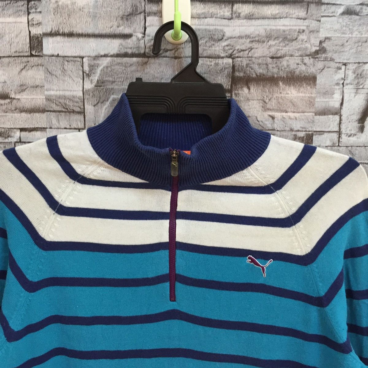 Puma Vintage Puma sweatshirt horizontal stripe small logo Size US M / EU 48-50 / 2 - 3 Thumbnail