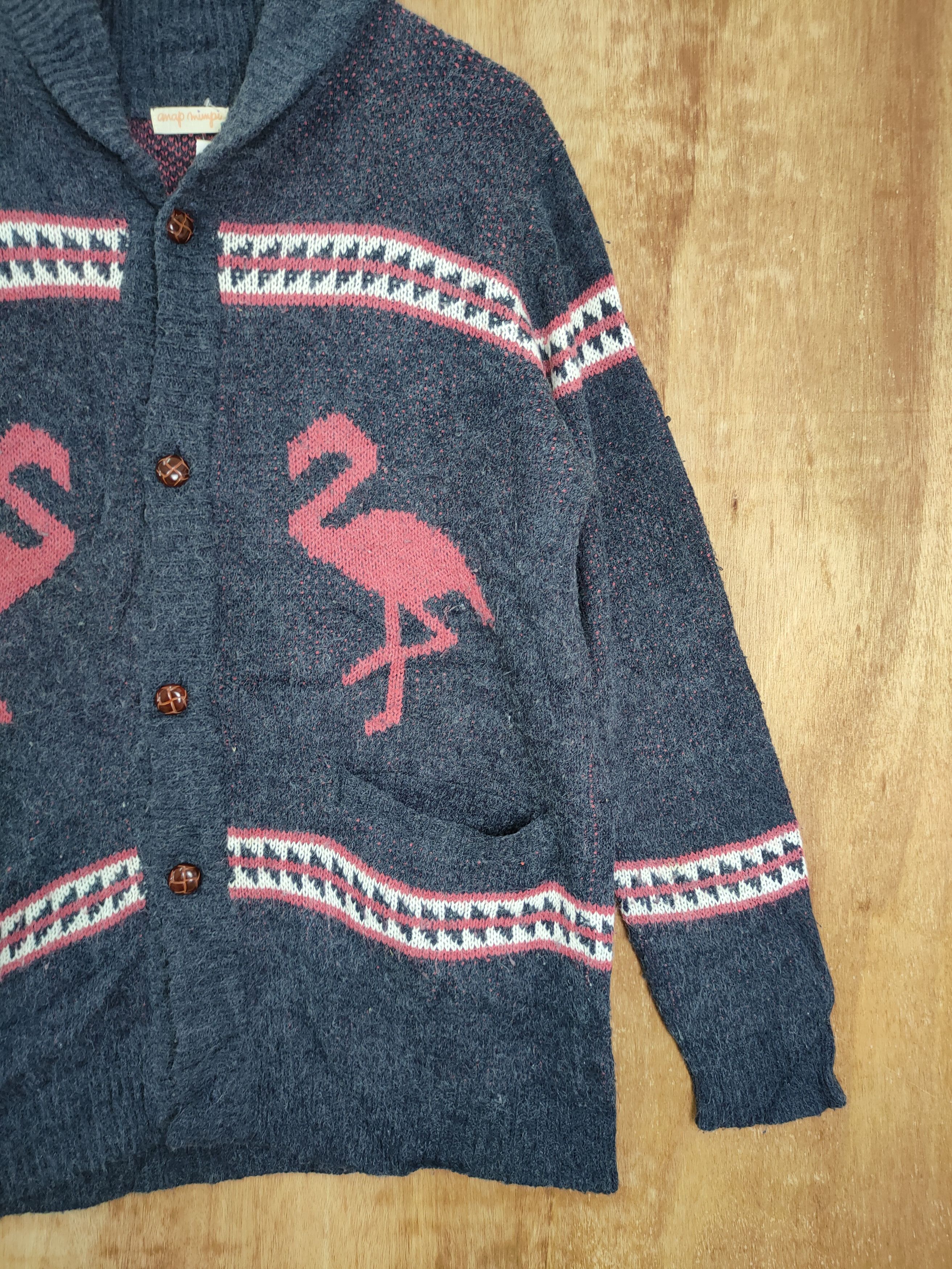 Japanese Brand DL Anap mimpi mohair cardigan knitwear swan art japan #4230 Size US L / EU 52-54 / 3 - 3 Thumbnail