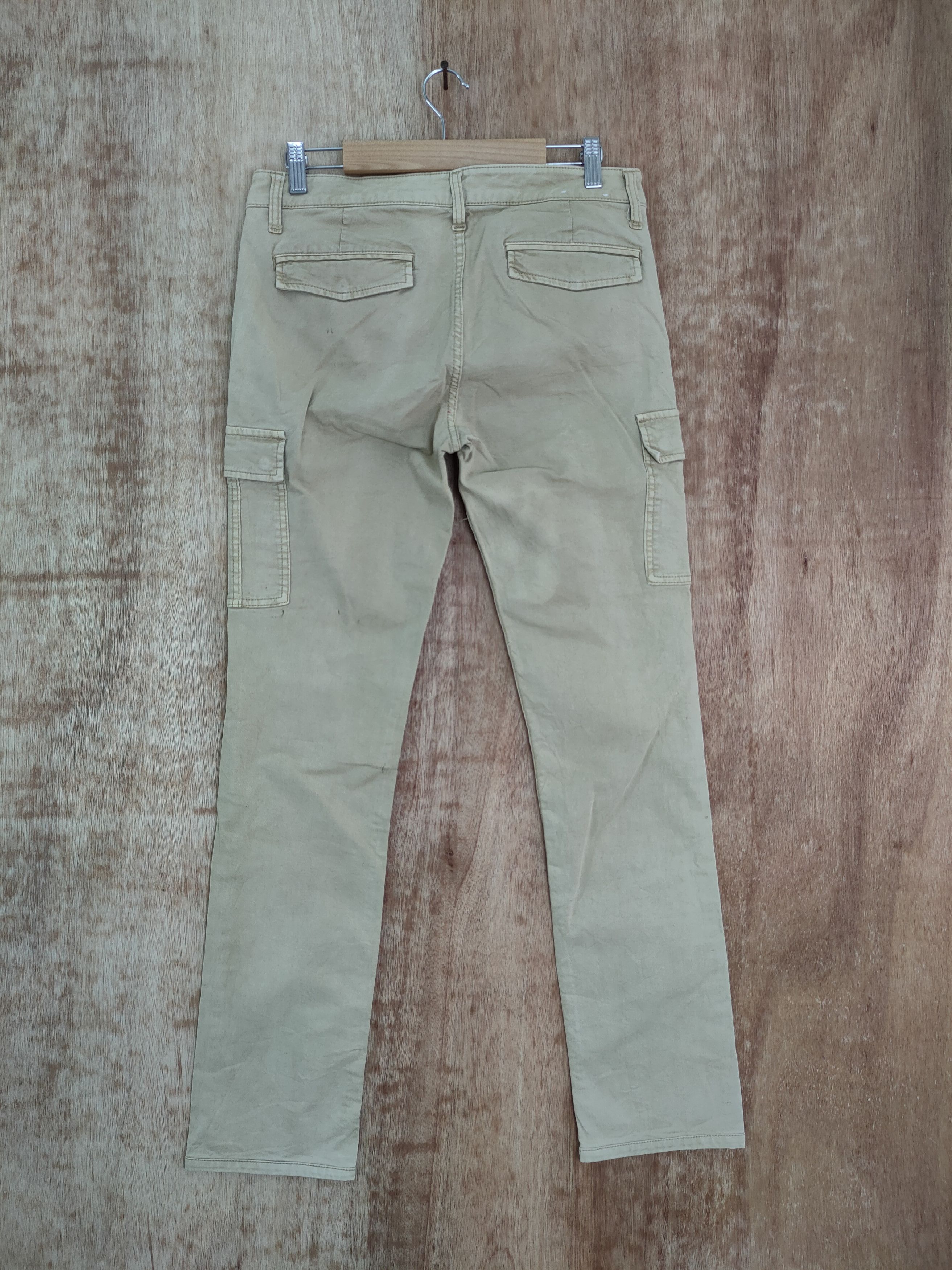 Japanese Brand DLL Uniqlo japan cream skinny multipocket cargo pants #255 Size US 28 / EU 44 - 5 Thumbnail