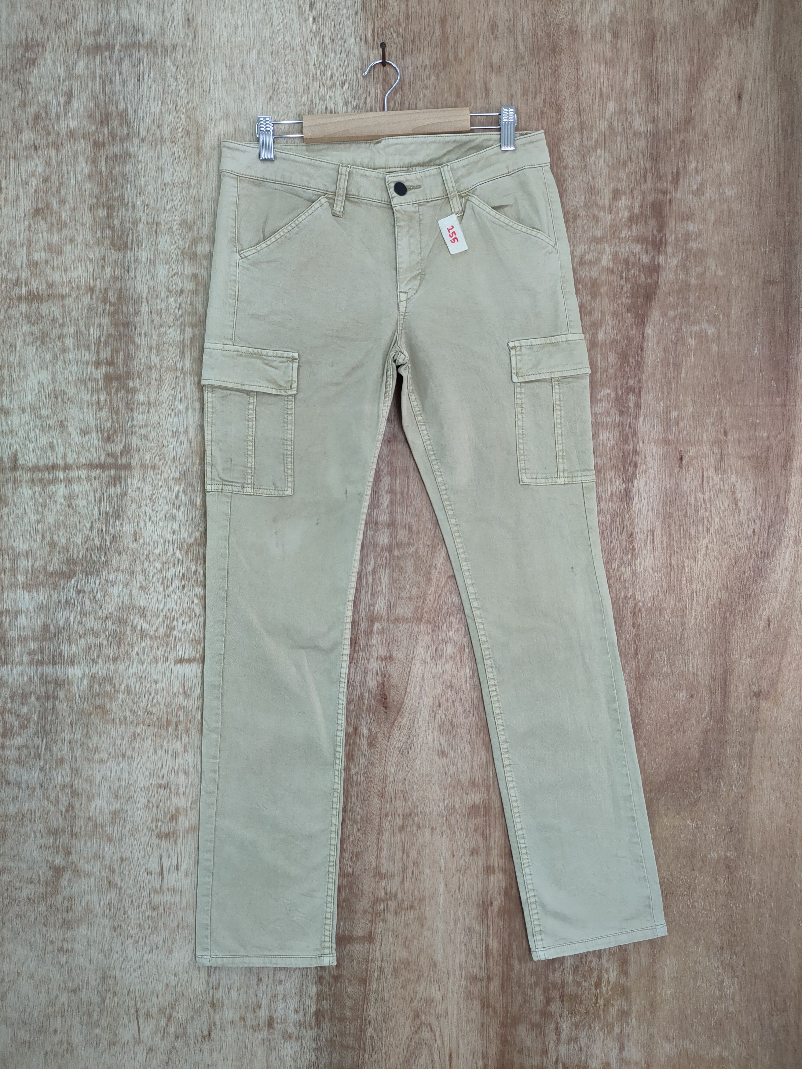 Japanese Brand DLL Uniqlo japan cream skinny multipocket cargo pants #255 Size US 28 / EU 44 - 1 Thumbnail
