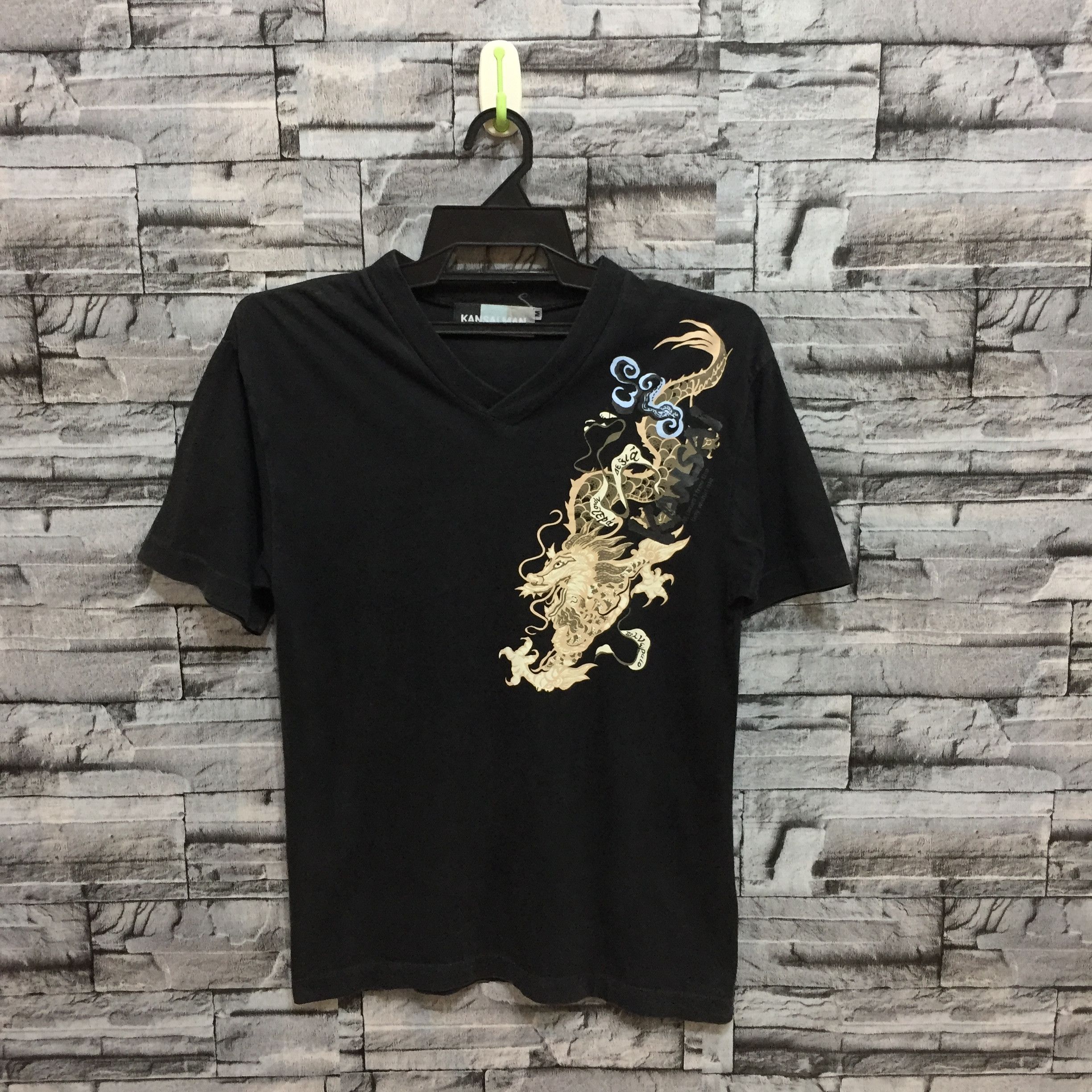 Japanese Brand Vintage Kansai Man t shirt japan dragon big logo M fit S Size US S / EU 44-46 / 1 - 1 Thumbnail