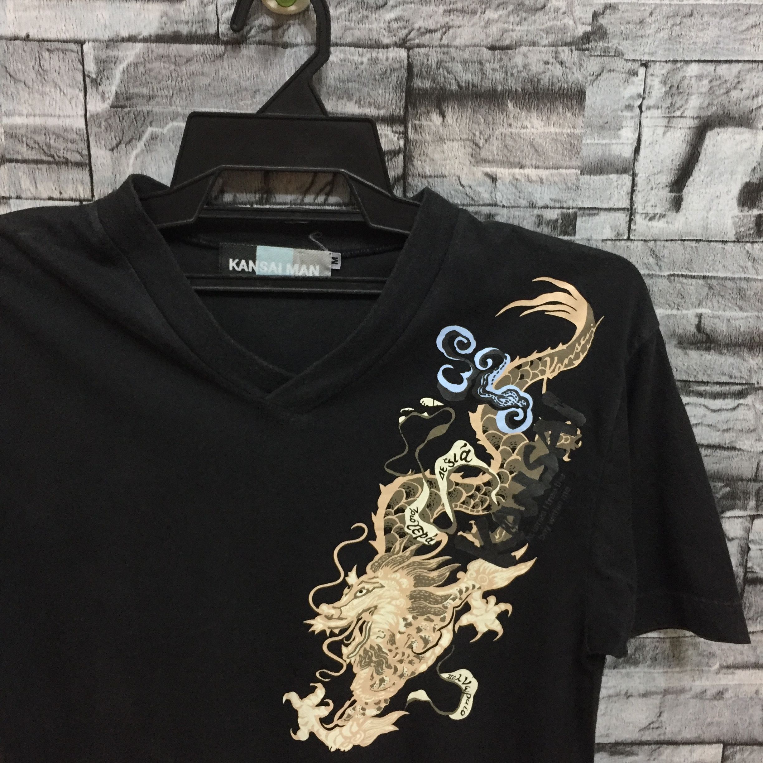 Japanese Brand Vintage Kansai Man t shirt japan dragon big logo M fit S Size US S / EU 44-46 / 1 - 2 Thumbnail