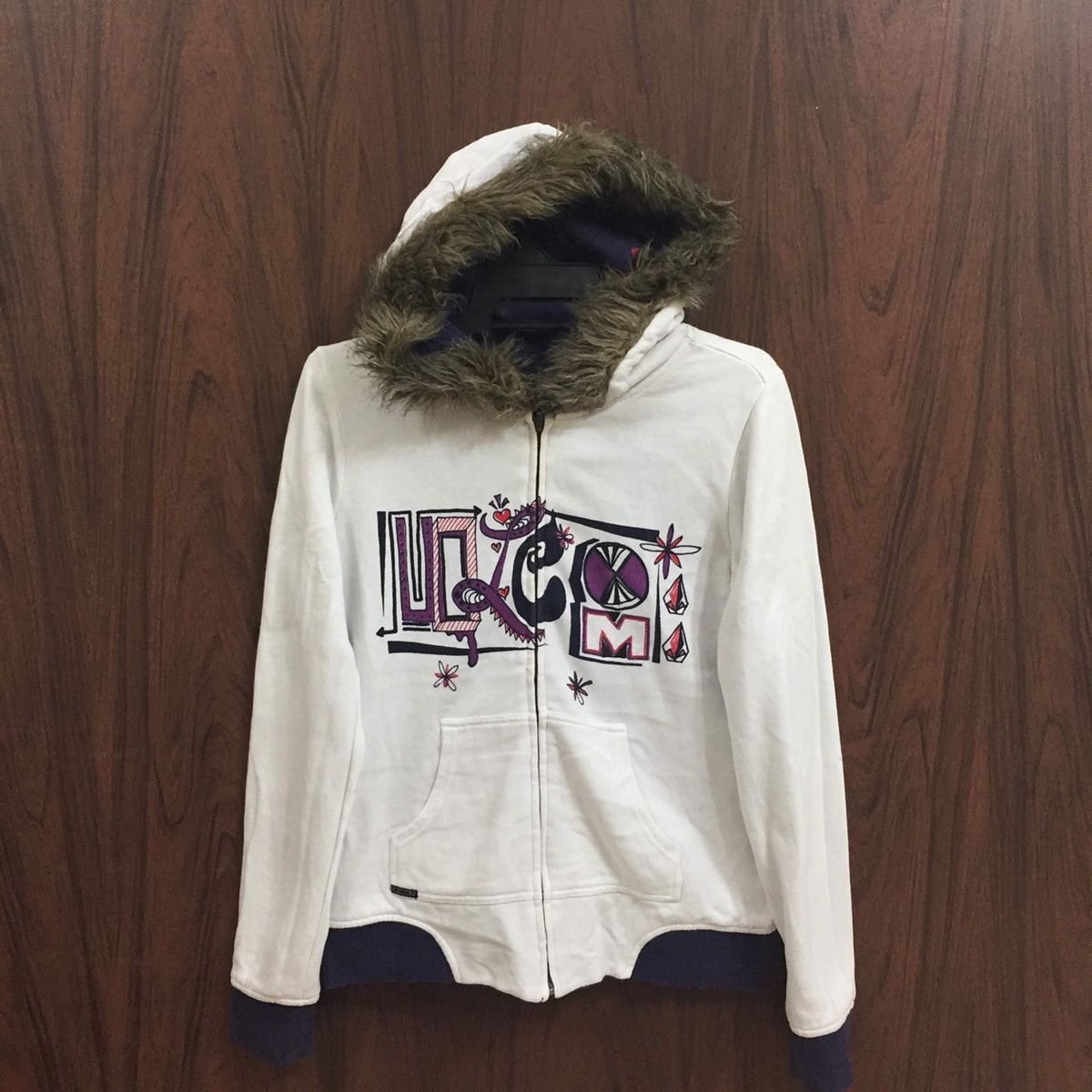 Vintage Volcom Reversible hoodie skateboard streetwear fit M Size M / US 6-8 / IT 42-44 - 1 Thumbnail