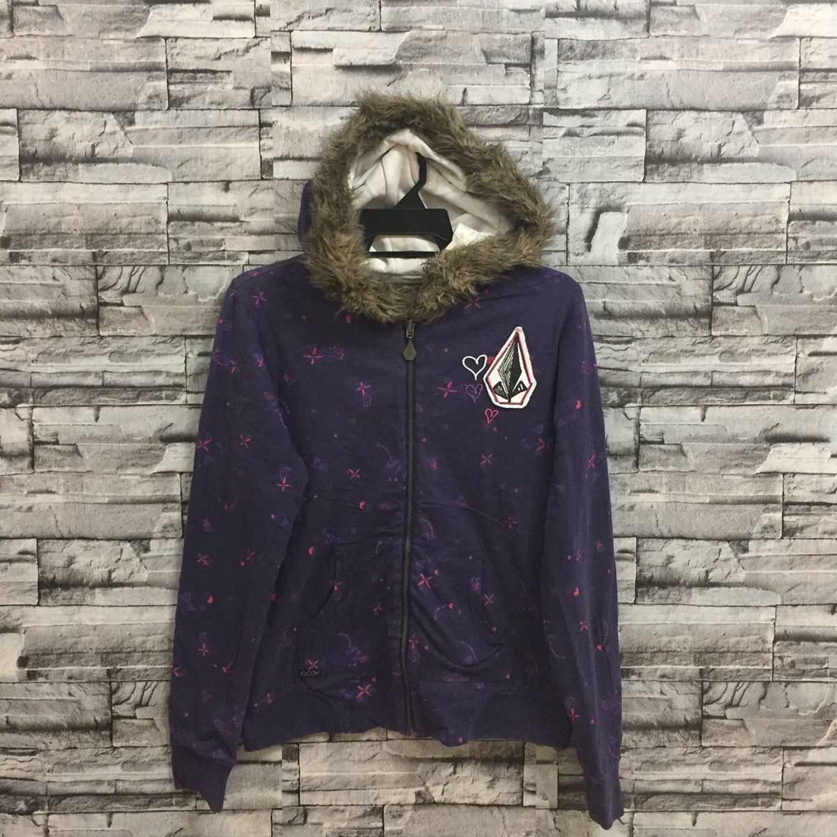 Vintage Volcom Reversible hoodie skateboard streetwear fit M Size M / US 6-8 / IT 42-44 - 2 Thumbnail