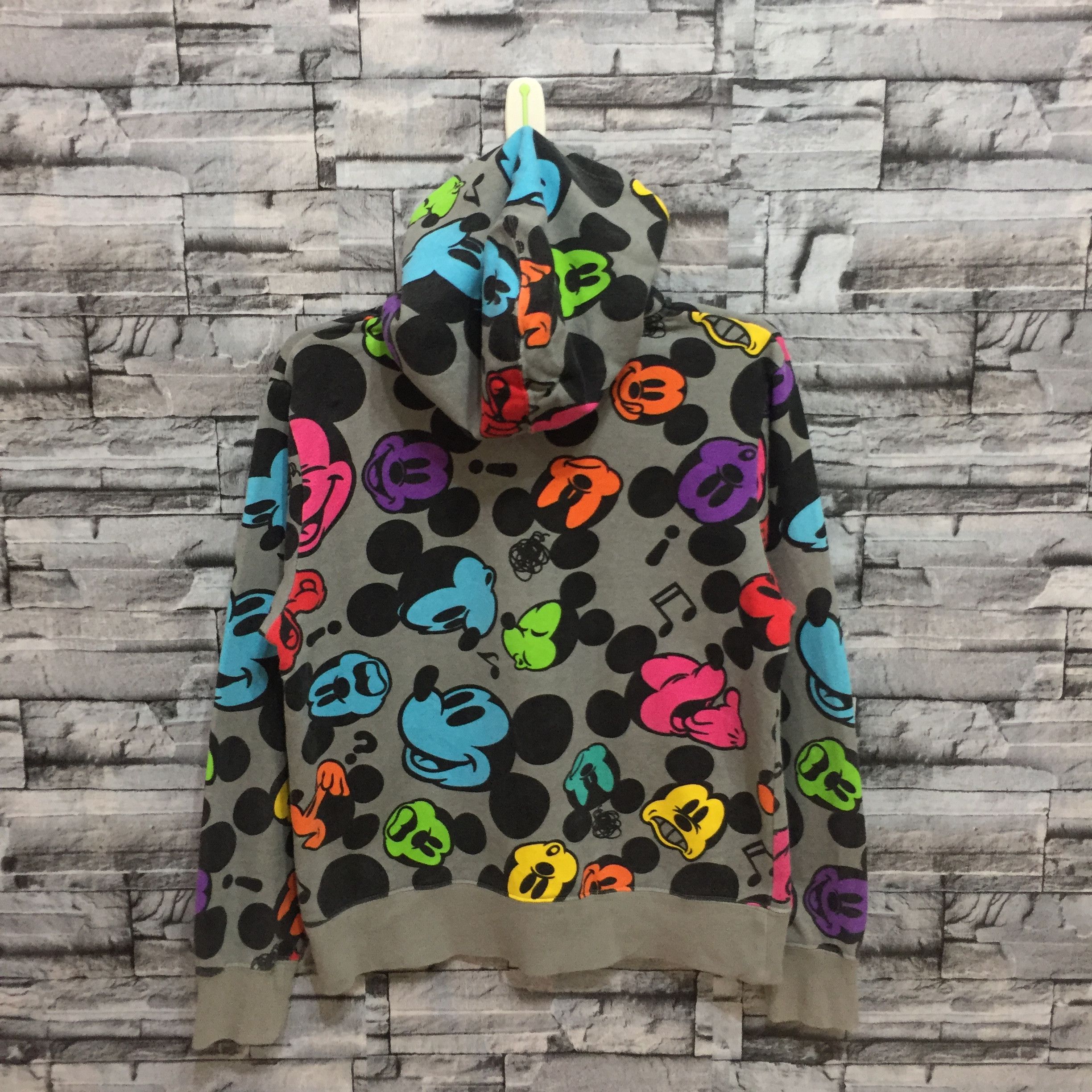 Disney Vintage Mickey Mouse Hoodie Full Prints size M gray Size US M / EU 48-50 / 2 - 7 Thumbnail