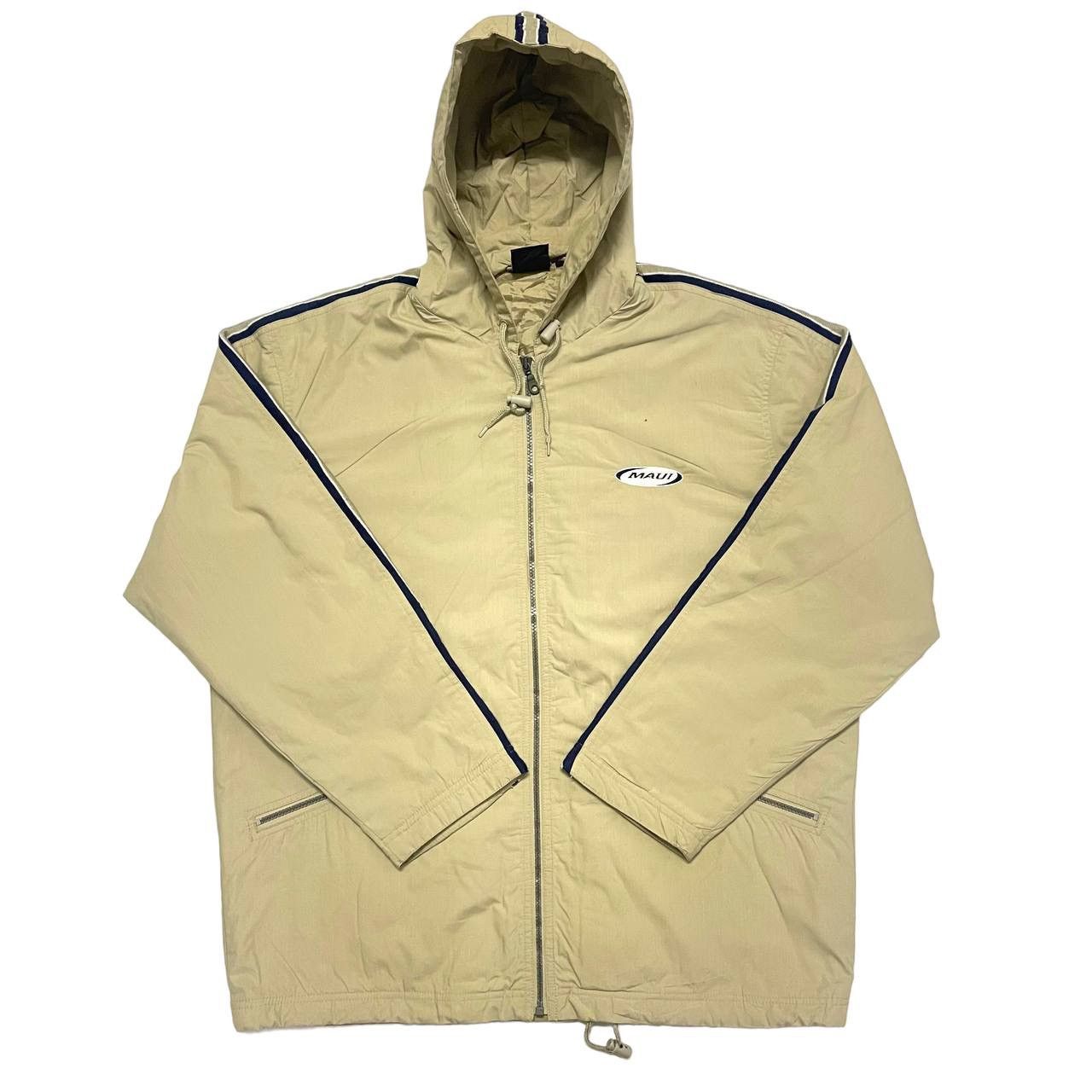 image of Vintage 90's Maui And Sons Surfing Outwear Windbreaker in Beige, Men's (Size Medium)