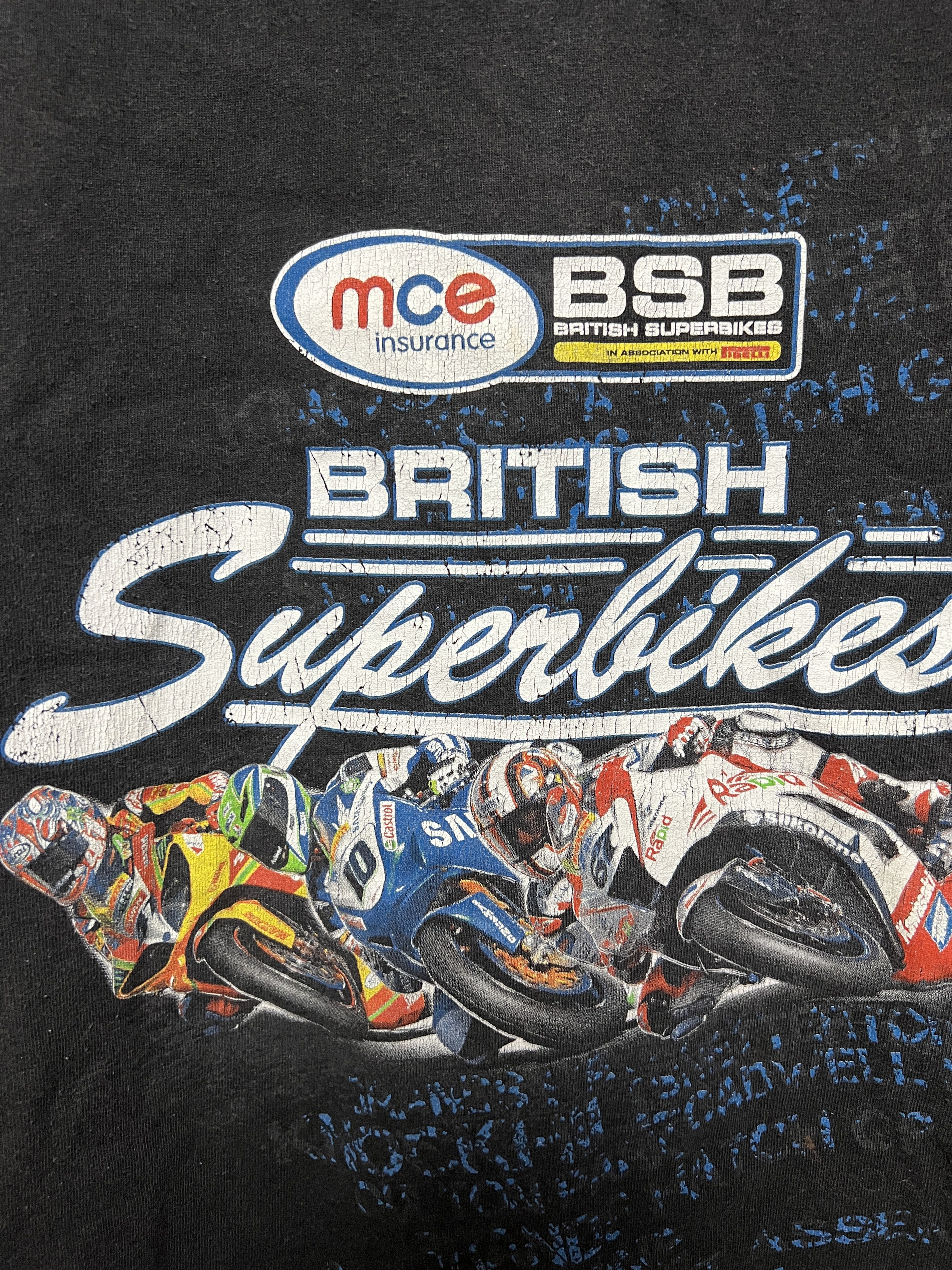 Vintage Vintage 2000s British Superbikes Racing T-shirt Size US XL / EU 56 / 4 - 4 Thumbnail