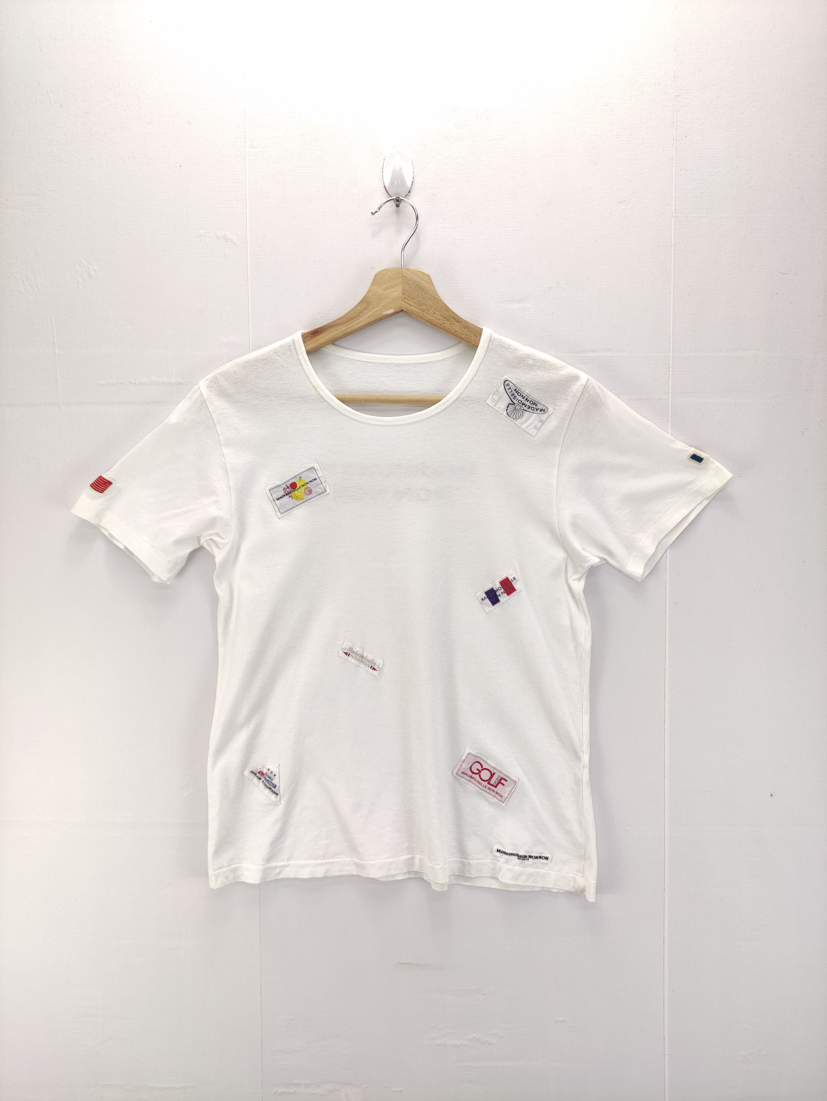 image of Issey Miyake x Mademoiselle Non Non Vintage Mademoiselles Non Non Tee in White, Women's (Size XS)