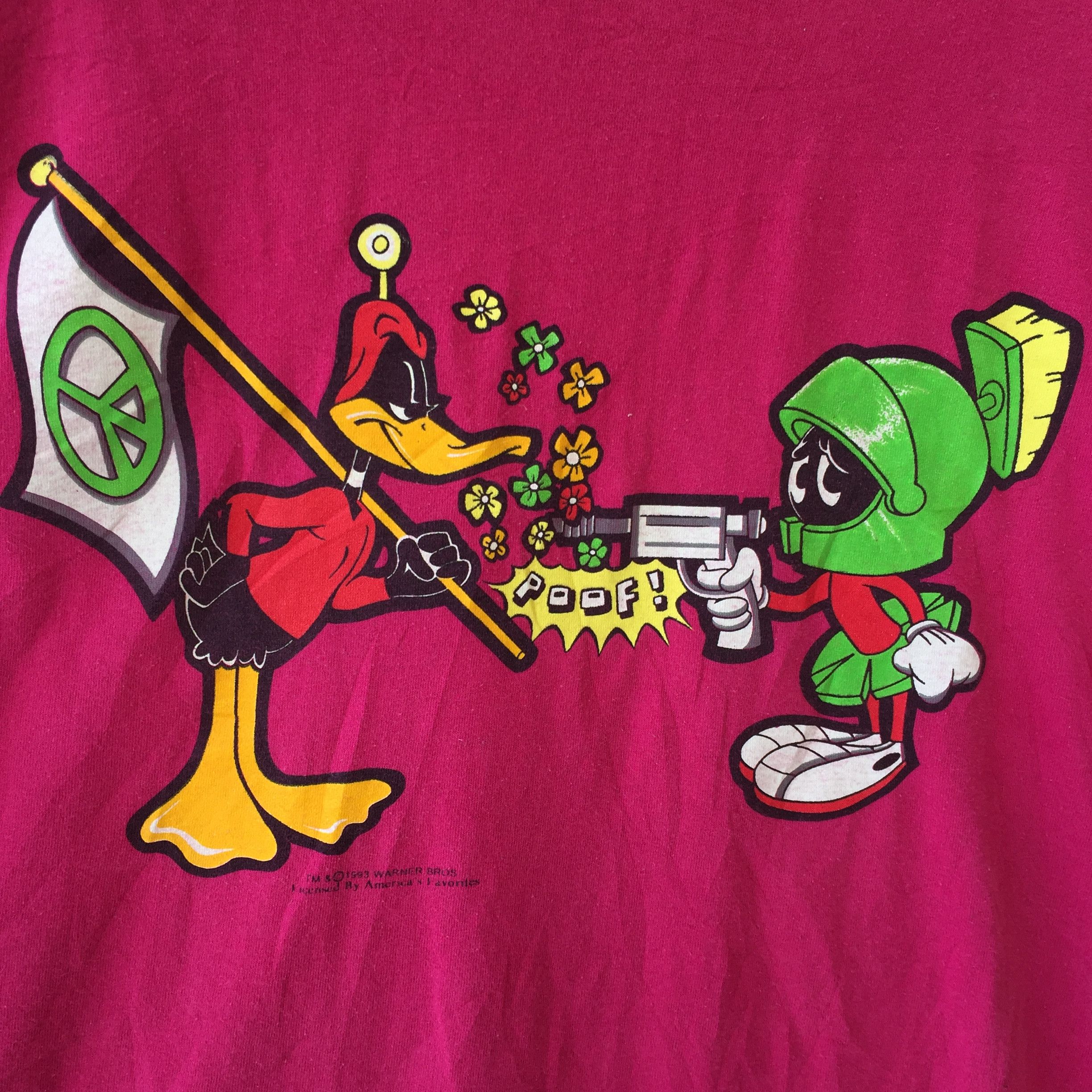 Cartoon Network × Vintage 90's Marvin The Martian X Road Runner Looney Tunes Size US XL / EU 56 / 4 - 2 Thumbnail