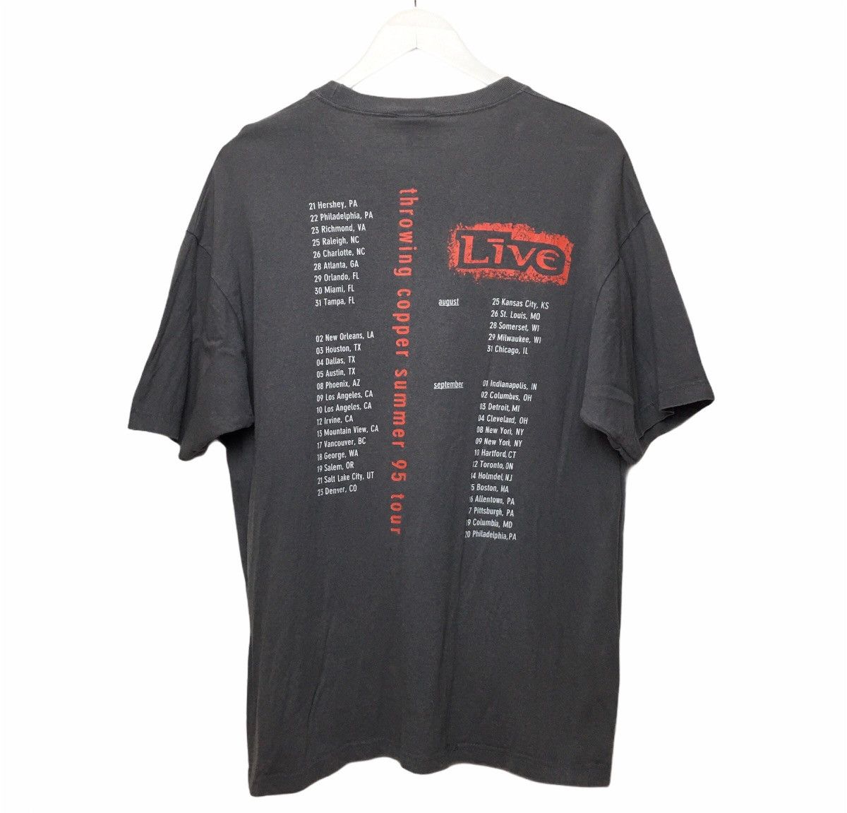 Band Tees × Vintage Vintage 90s Live Tour Band Tee Size US XL / EU 56 / 4 - 2 Thumbnail