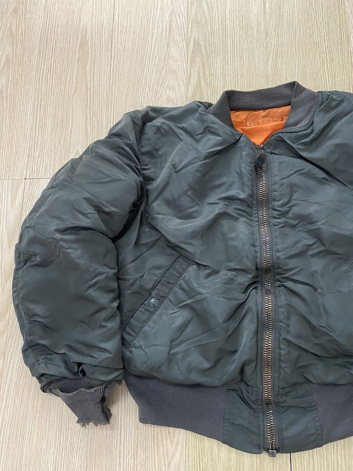 Alpha Industries × Vintage Vintage 70’s Alpha Industries MA-1 Scovill Zipper Jacket Size US M / EU 48-50 / 2 - 3 Thumbnail
