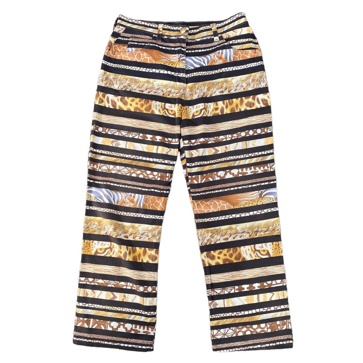 Salvatore Ferragamo Vintage Salvatore Ferragamo Animal Print Pants Size 29" - 1 Thumbnail