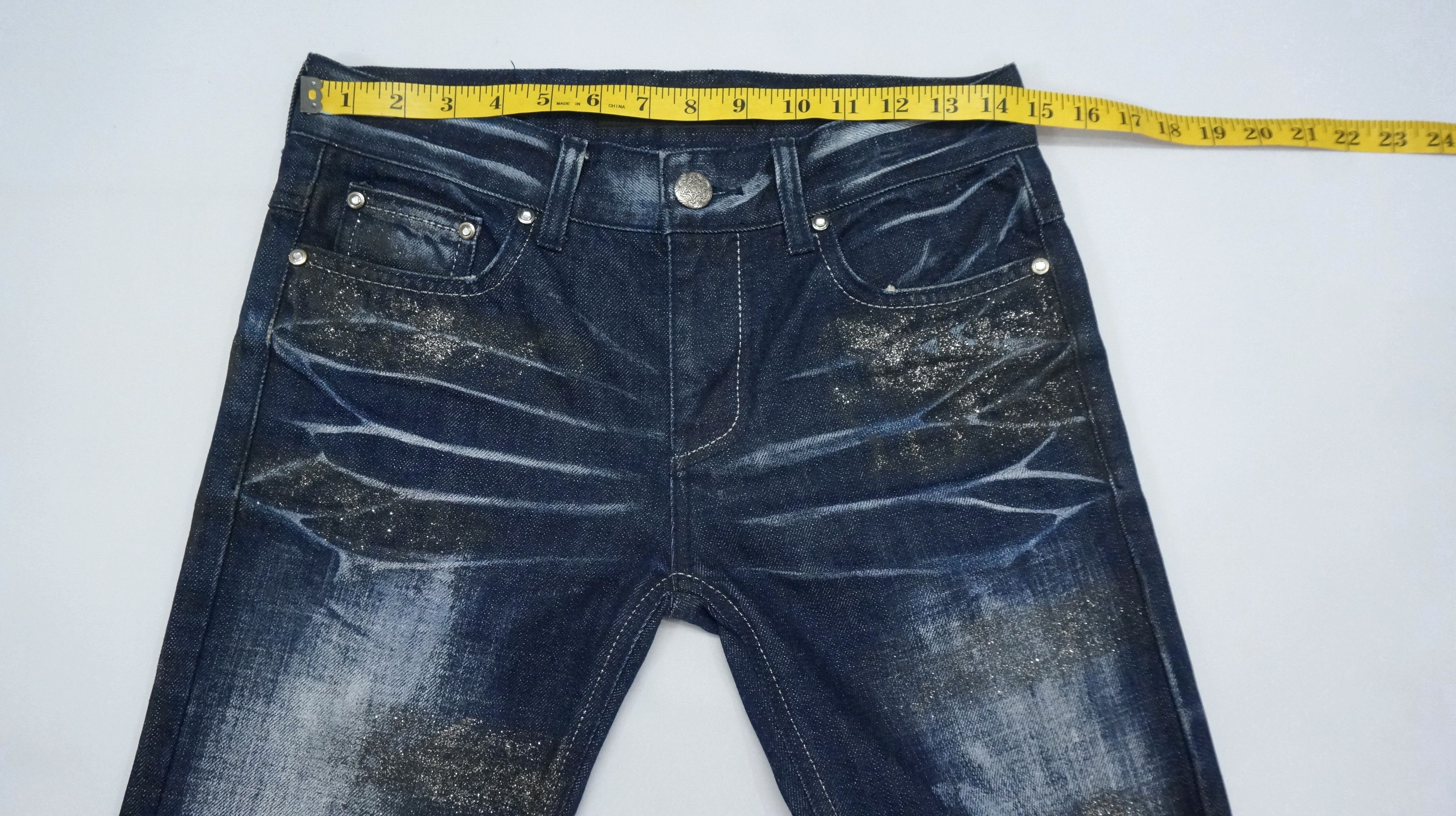 Japanese Brand Rare 🔥 LAGUST Punk Paint Distressed Acid Wash Jeans Size US 29 - 12 Thumbnail