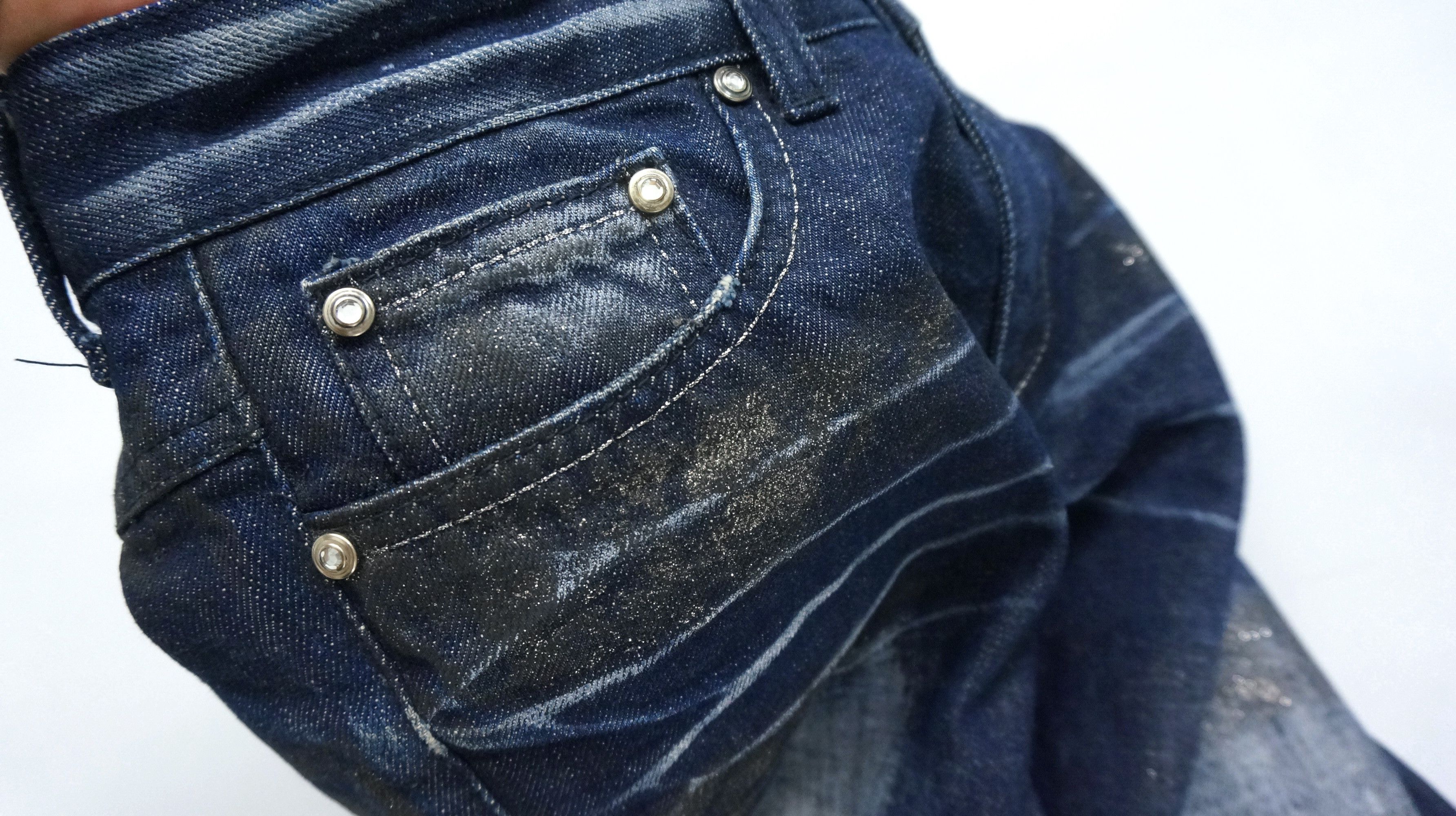 Japanese Brand Rare 🔥 LAGUST Punk Paint Distressed Acid Wash Jeans Size US 29 - 10 Thumbnail