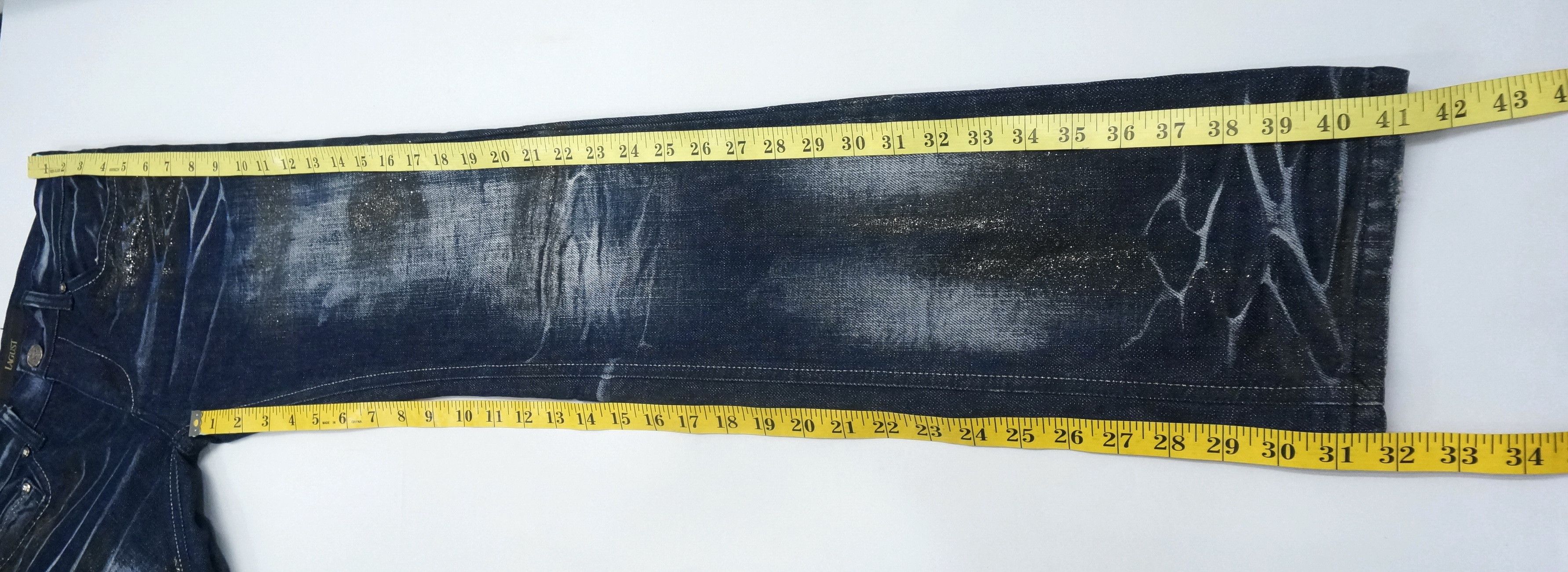 Japanese Brand Rare 🔥 LAGUST Punk Paint Distressed Acid Wash Jeans Size US 29 - 14 Thumbnail