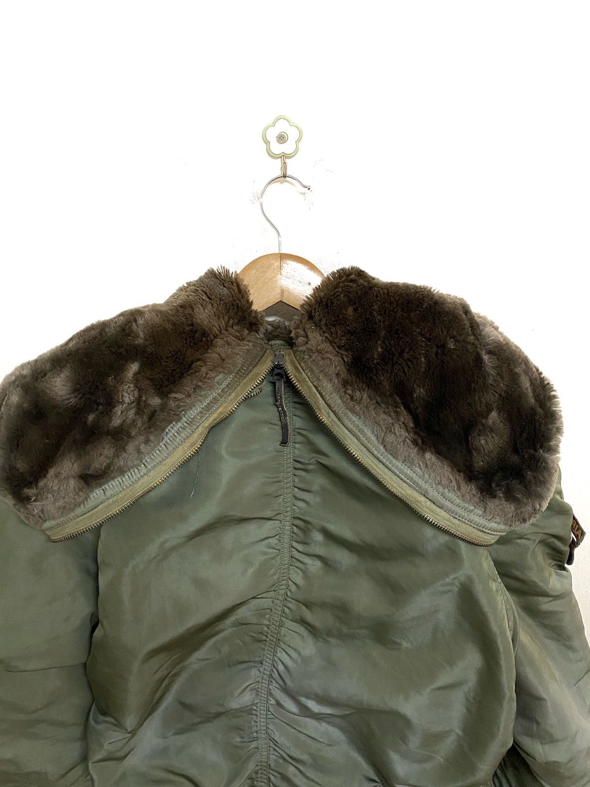 Vintage Alpha Industries N2-B Alien Zip Hood Bomber Jacket