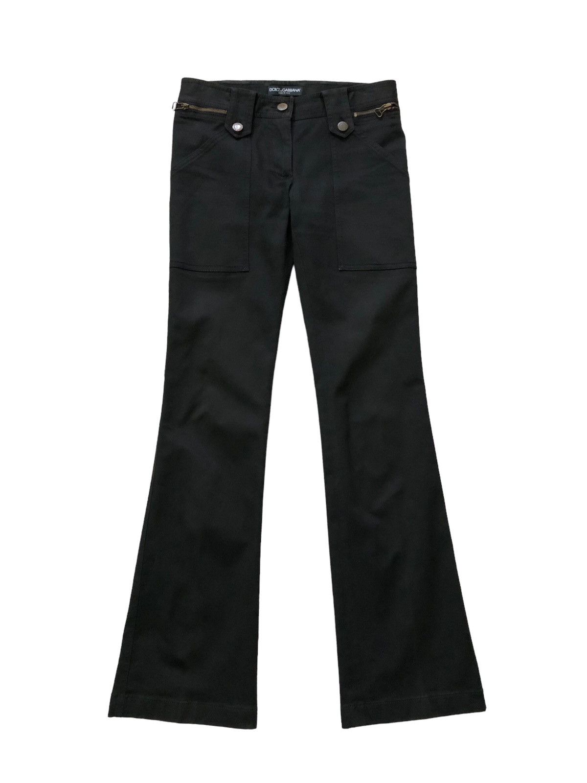 image of Dolce Gabbana 2000S Dolce & Gabbana Flared Carpenter Pant in Black, Men's (Size 28)