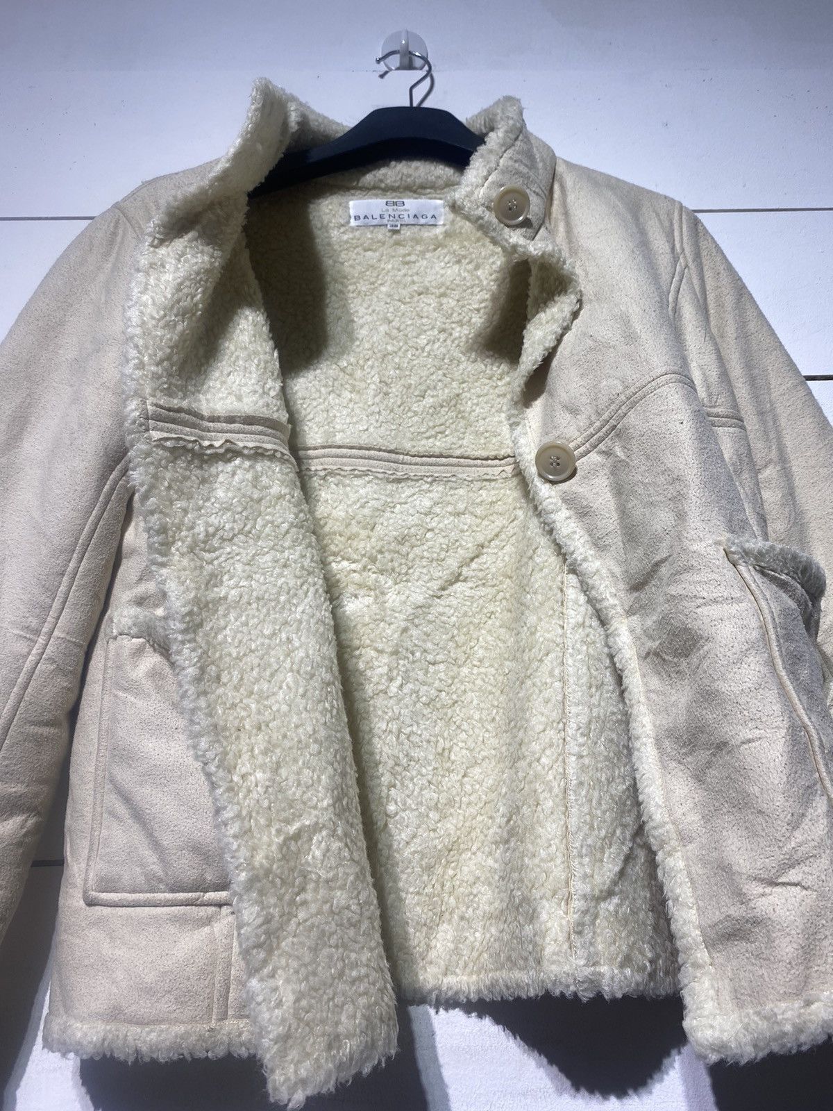 Vintage VINTAGE BALACIAGA FLEECE JECKET Size S / US 4 / IT 40 - 4 Thumbnail