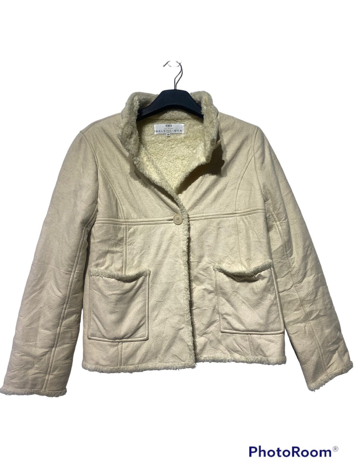 Vintage VINTAGE BALACIAGA FLEECE JECKET Size S / US 4 / IT 40 - 2 Thumbnail