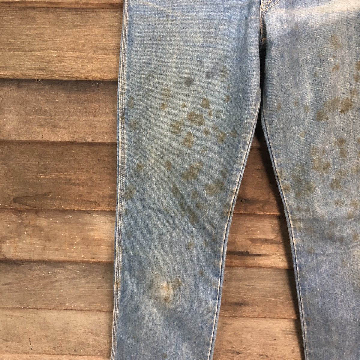 Japanese Brand DLS Love Bird Blue Distressed Denim Pants #BB552 Size 24" / US 00 / IT 34 - 6 Thumbnail