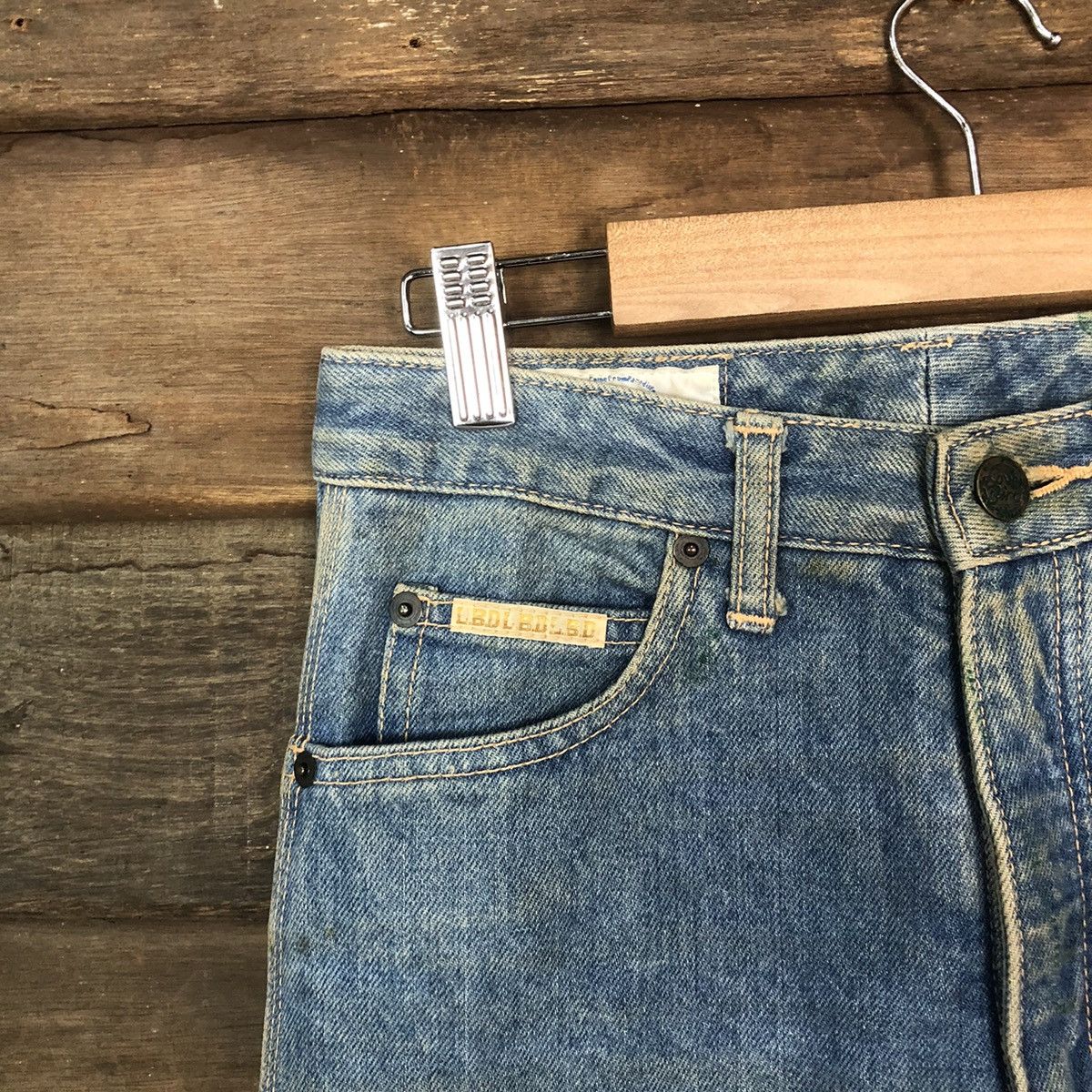 Japanese Brand DLS Love Bird Blue Distressed Denim Pants #BB552 Size 24" / US 00 / IT 34 - 4 Thumbnail