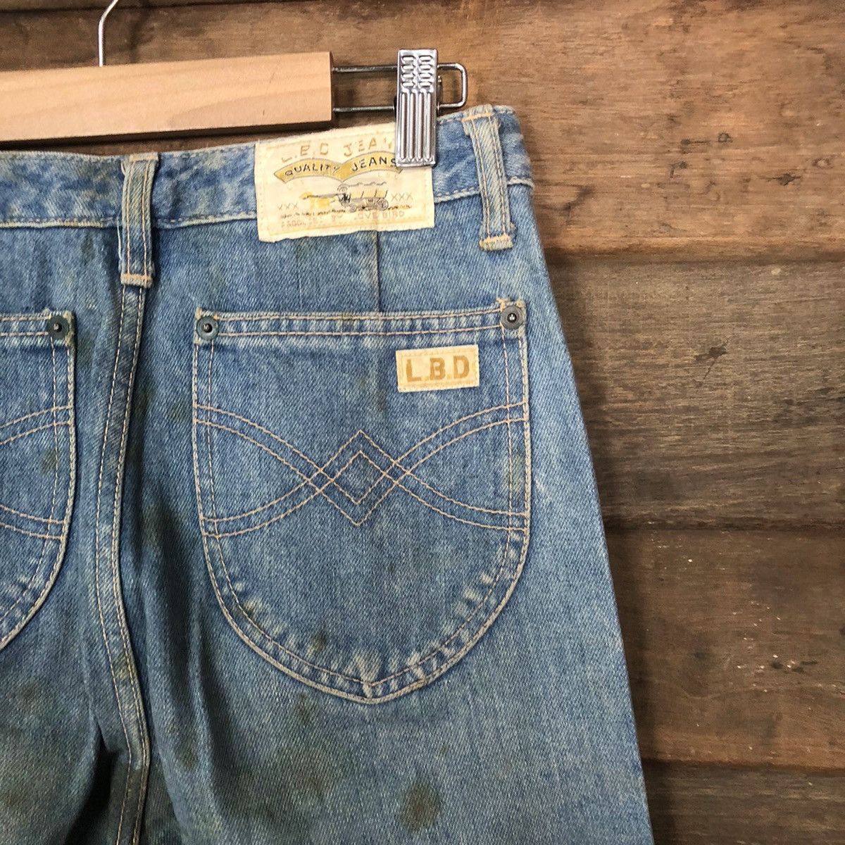 Japanese Brand DLS Love Bird Blue Distressed Denim Pants #BB552 Size 24" / US 00 / IT 34 - 17 Thumbnail
