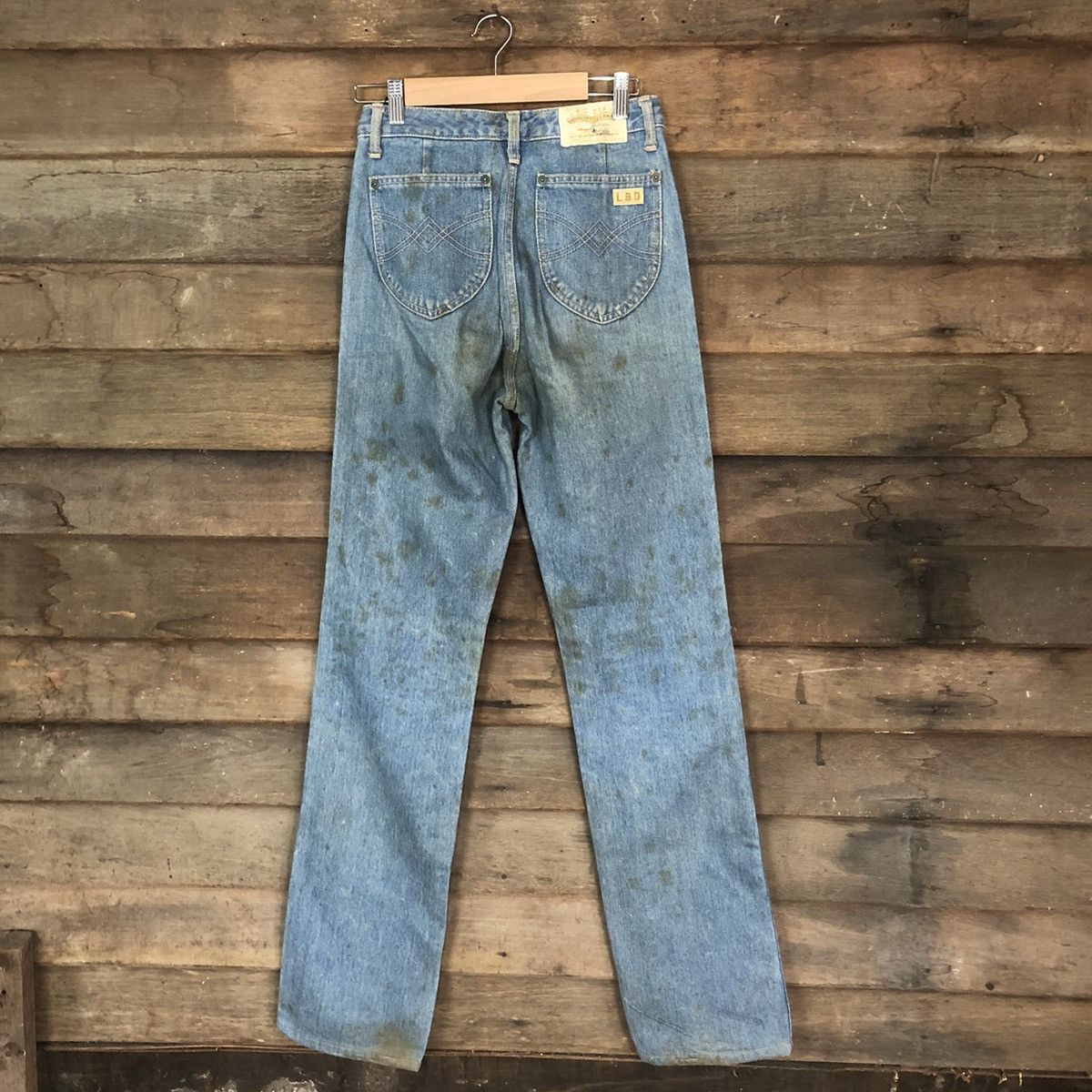 Japanese Brand DLS Love Bird Blue Distressed Denim Pants #BB552 Size 24" / US 00 / IT 34 - 13 Thumbnail