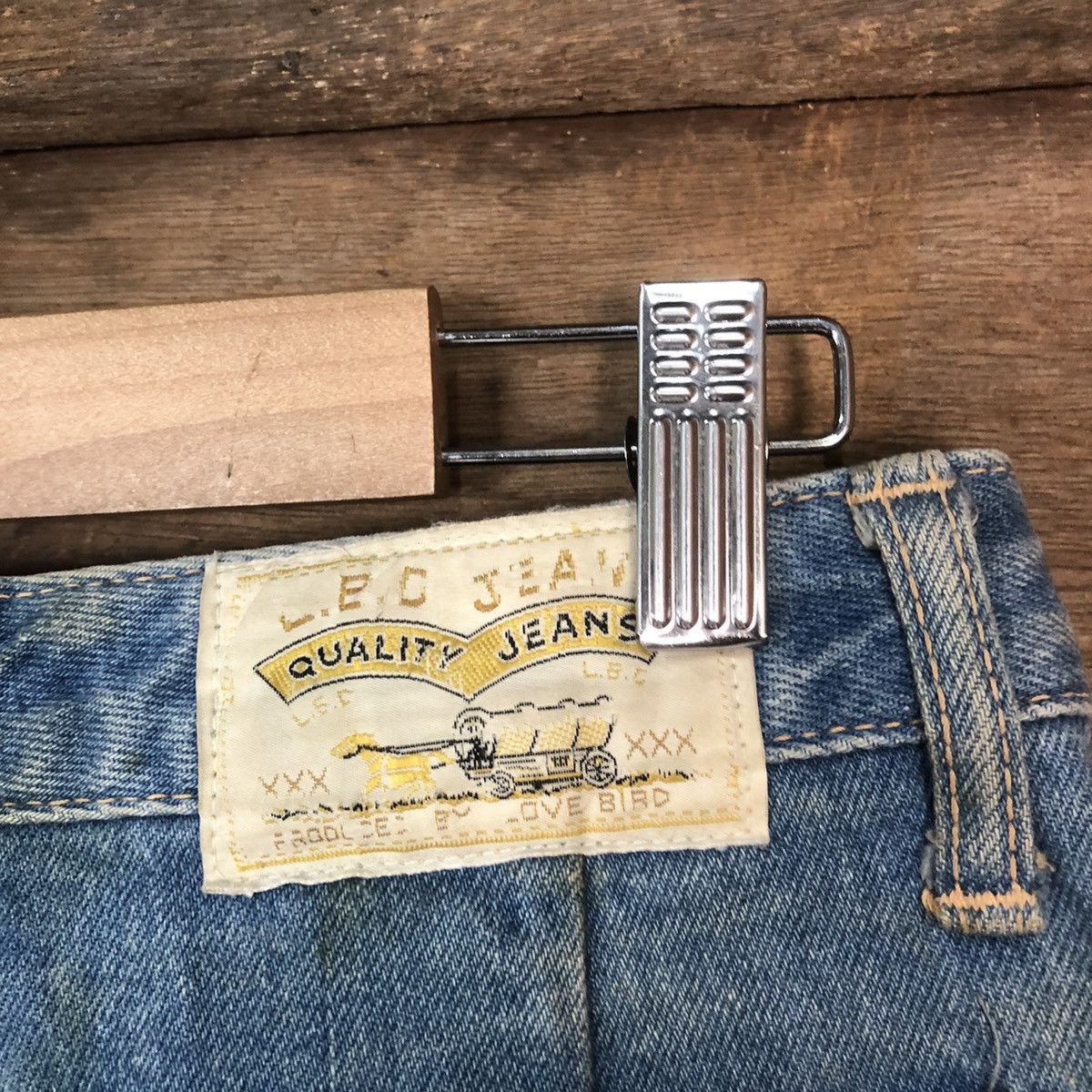 Japanese Brand DLS Love Bird Blue Distressed Denim Pants #BB552 Size 24" / US 00 / IT 34 - 19 Thumbnail