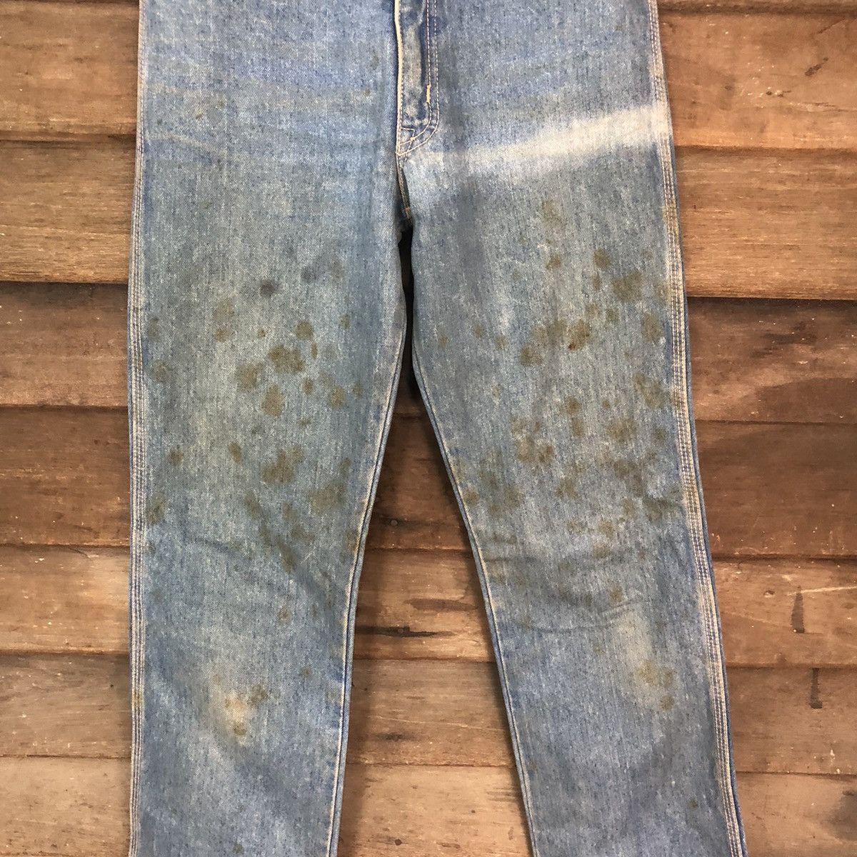 Japanese Brand DLS Love Bird Blue Distressed Denim Pants #BB552 Size 24" / US 00 / IT 34 - 10 Thumbnail