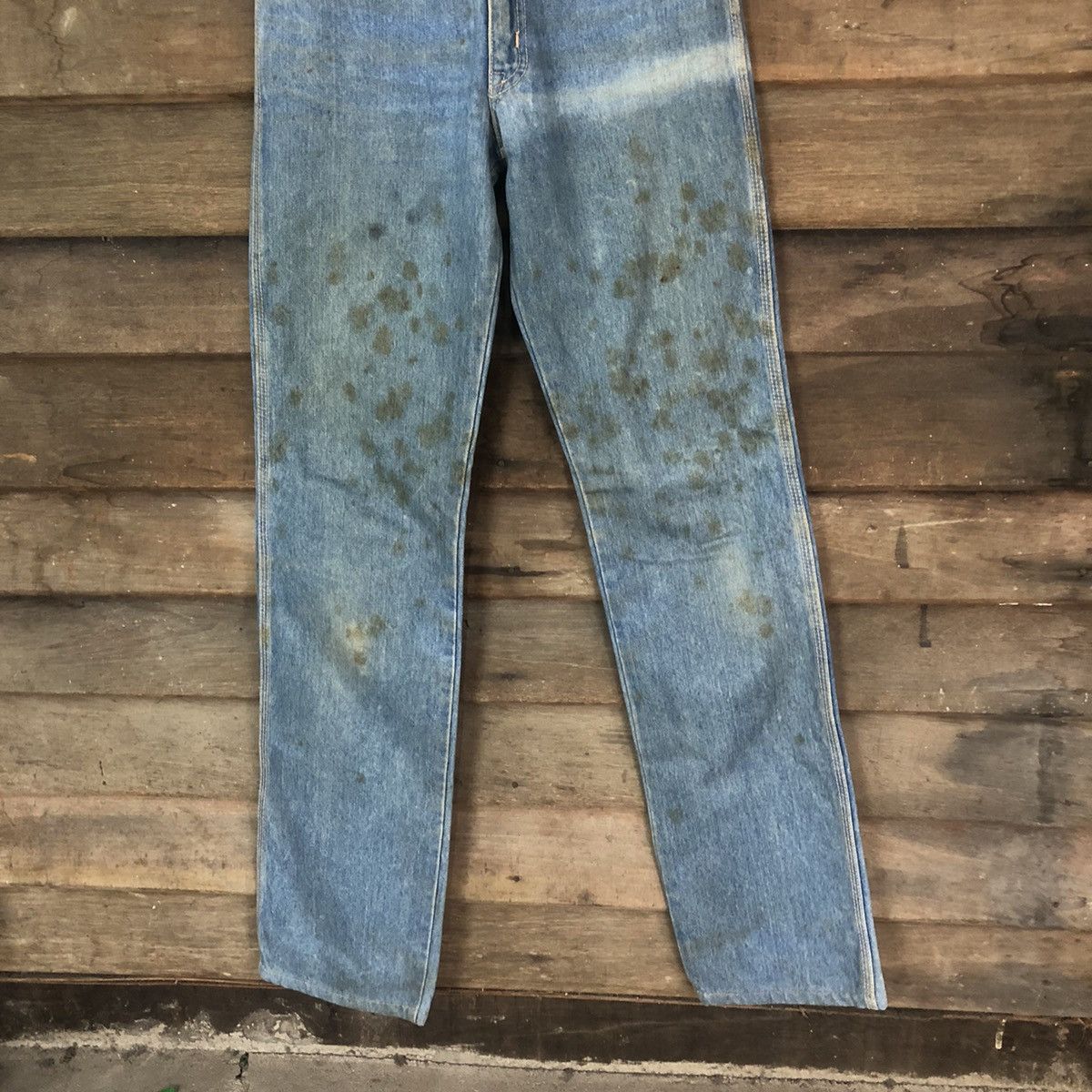 Japanese Brand DLS Love Bird Blue Distressed Denim Pants #BB552 Size 24" / US 00 / IT 34 - 3 Thumbnail