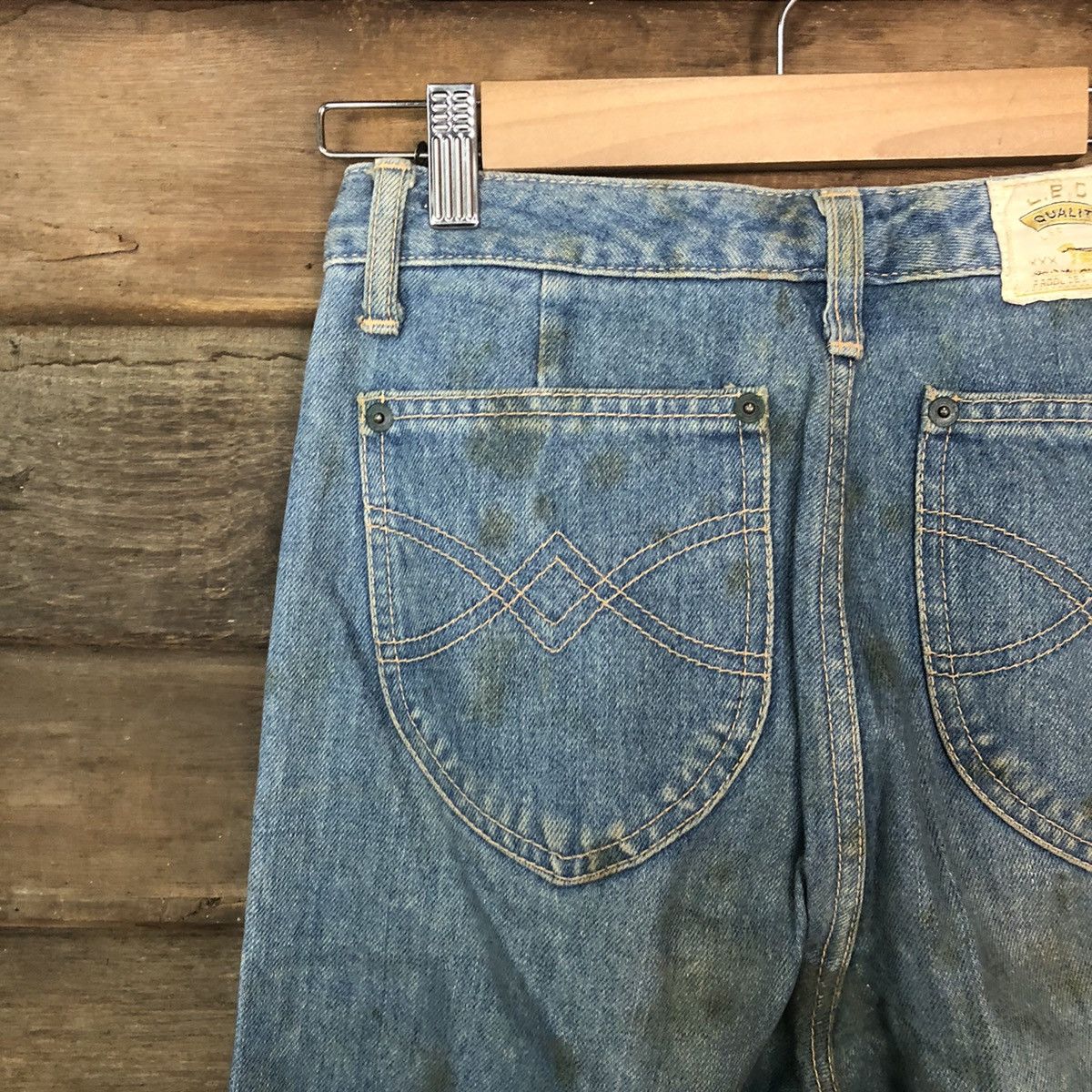 Japanese Brand DLS Love Bird Blue Distressed Denim Pants #BB552 Size 24" / US 00 / IT 34 - 16 Thumbnail