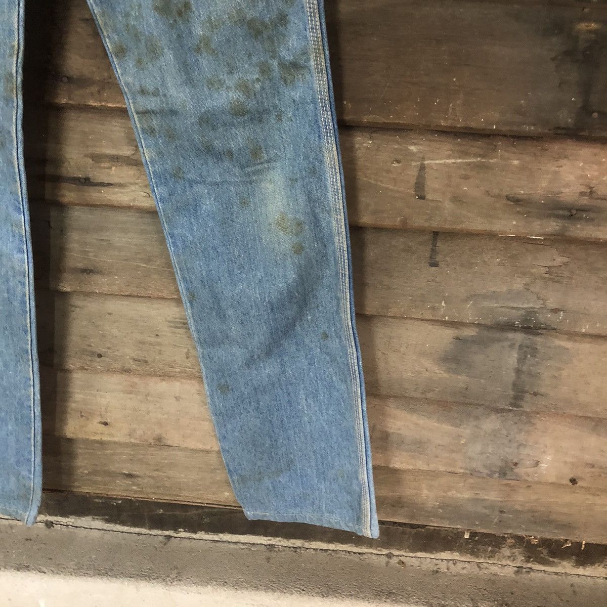 Japanese Brand DLS Love Bird Blue Distressed Denim Pants #BB552 Size 24" / US 00 / IT 34 - 9 Thumbnail
