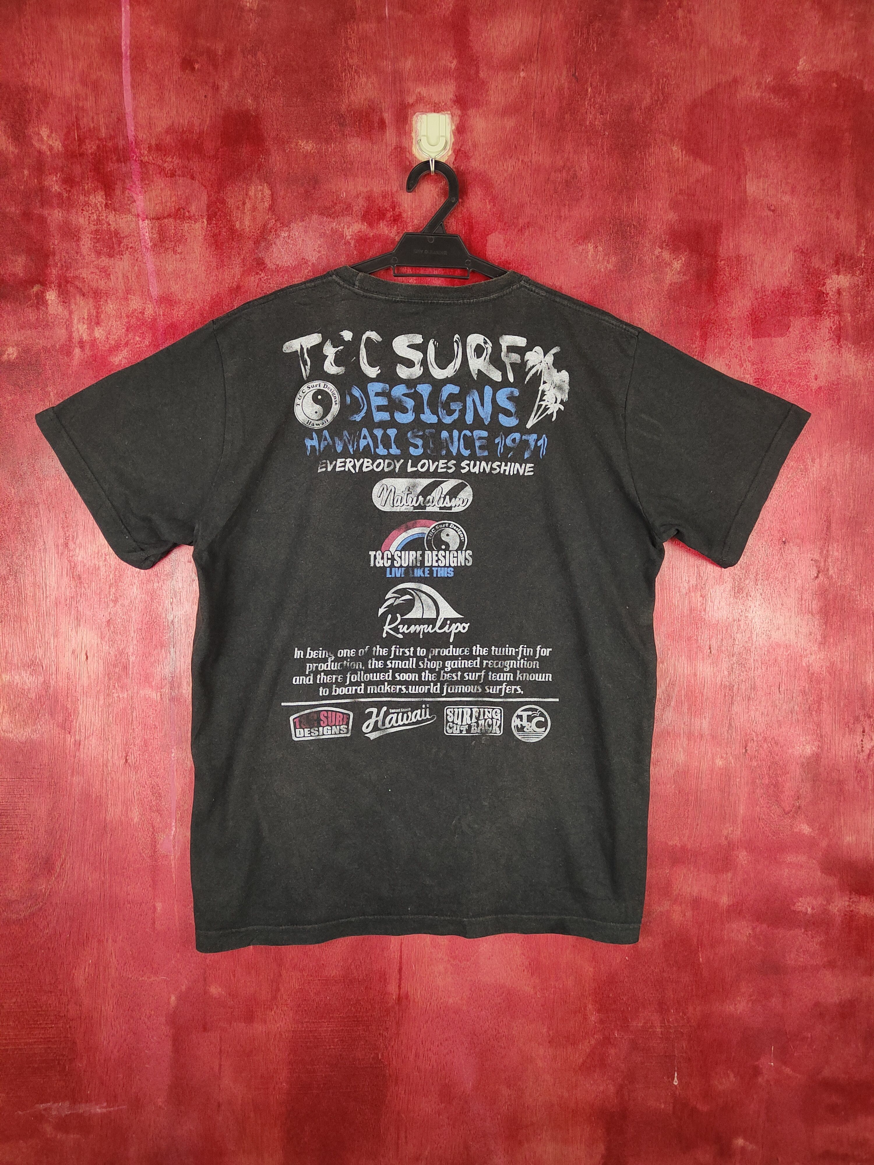 Japanese Brand T&C Surf Designs Black Short Sleeve T-shirt #S649 Size US L / EU 52-54 / 3 - 1 Thumbnail