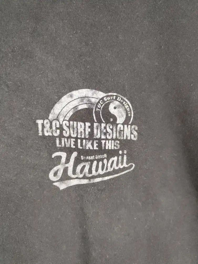 Japanese Brand T&C Surf Designs Black Short Sleeve T-shirt #S649 Size US L / EU 52-54 / 3 - 9 Thumbnail