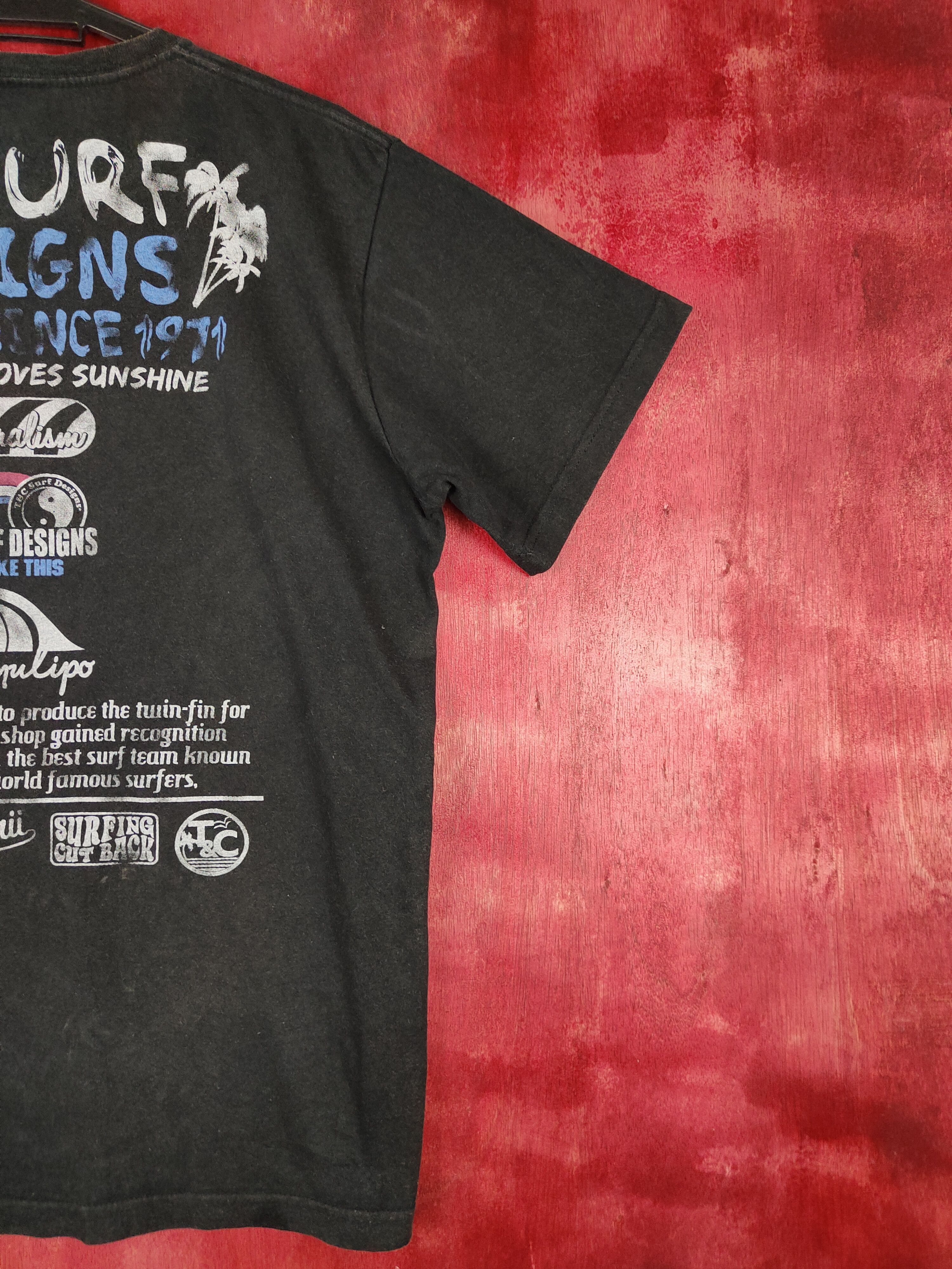Japanese Brand T&C Surf Designs Black Short Sleeve T-shirt #S649 Size US L / EU 52-54 / 3 - 4 Thumbnail