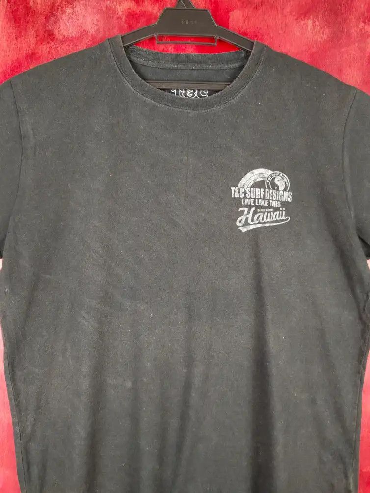 Japanese Brand T&C Surf Designs Black Short Sleeve T-shirt #S649 Size US L / EU 52-54 / 3 - 12 Thumbnail