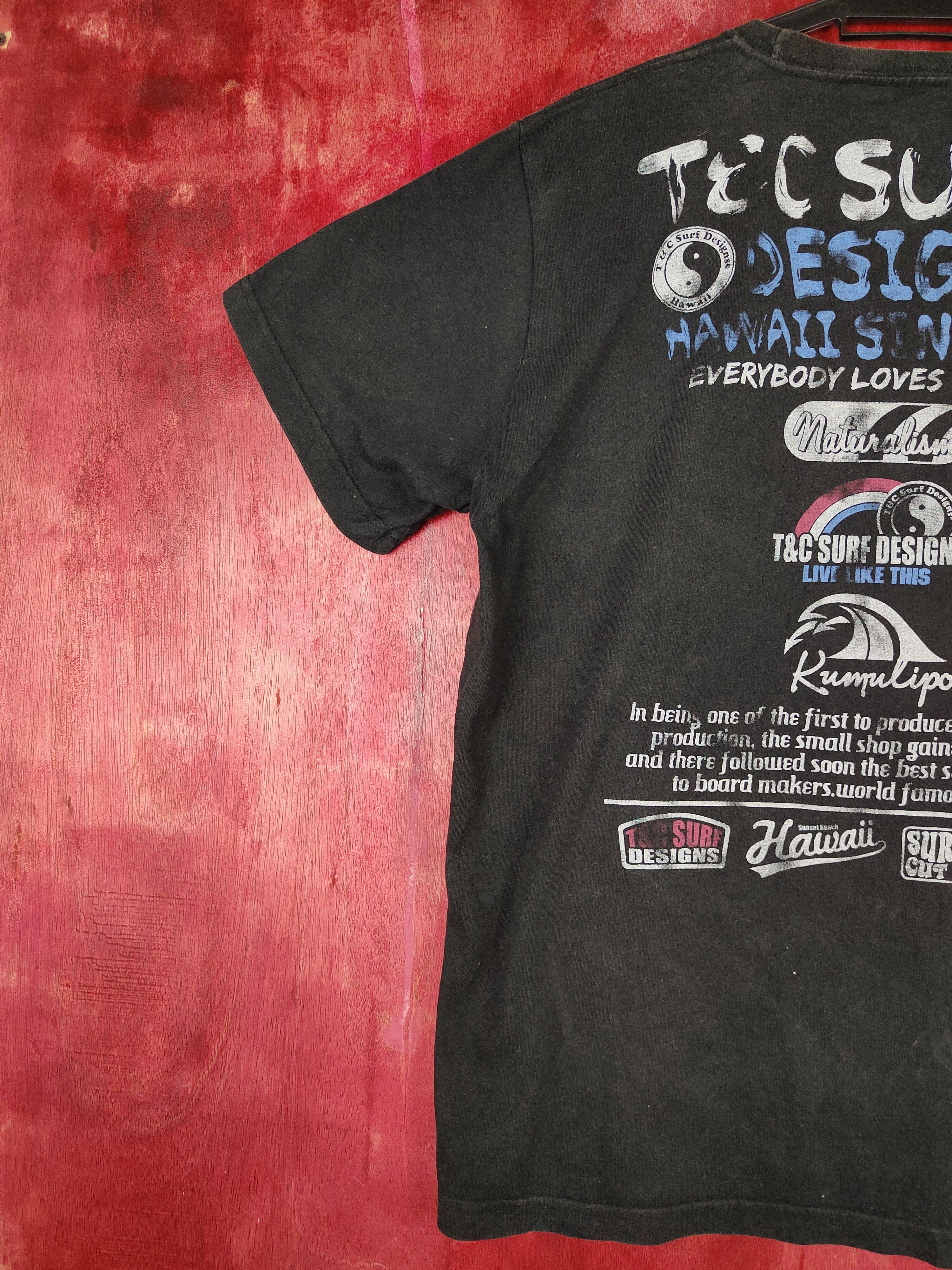Japanese Brand T&C Surf Designs Black Short Sleeve T-shirt #S649 Size US L / EU 52-54 / 3 - 3 Thumbnail