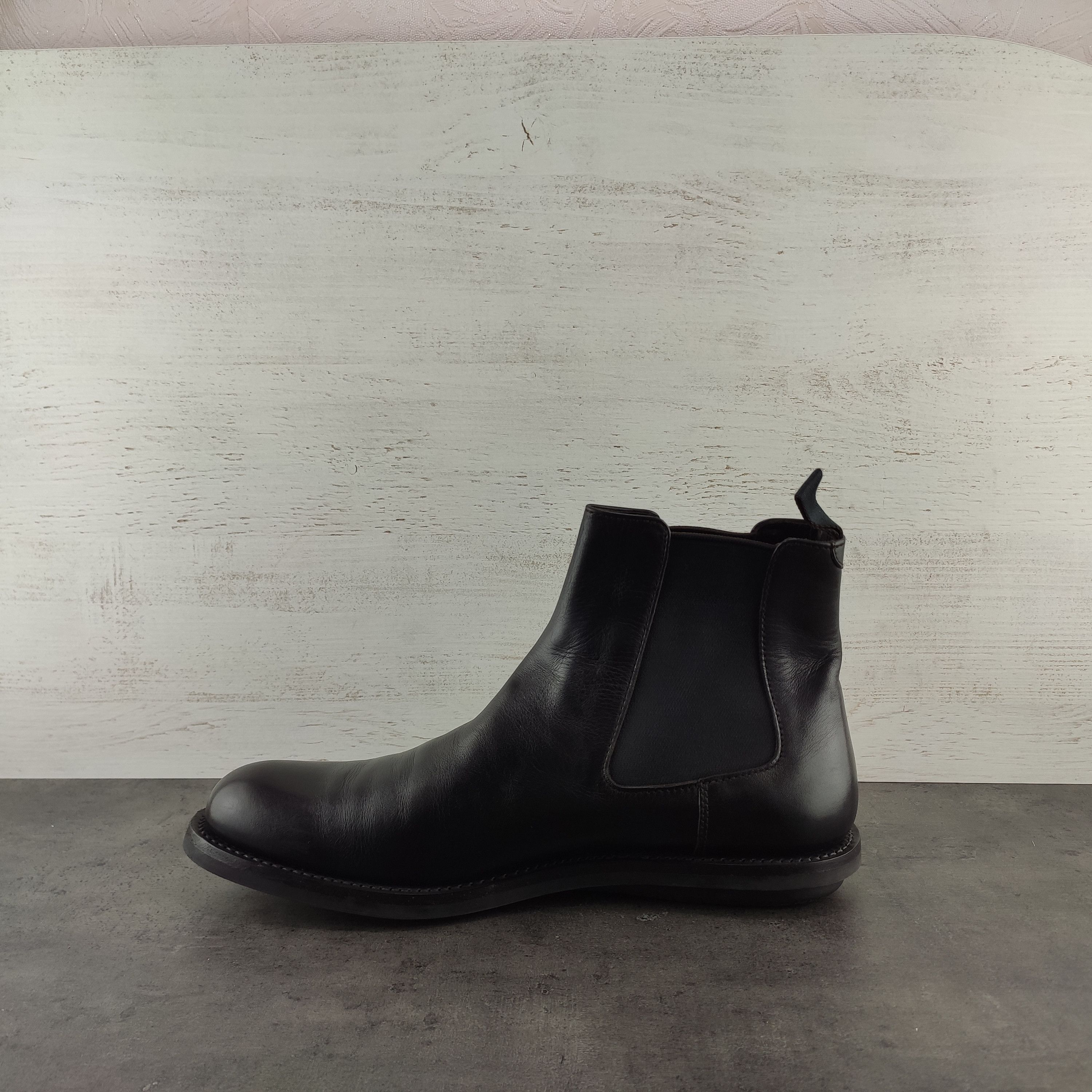 Prada Prada Chelsea Boots Black Leather Size US 12 / EU 45 - 3 Thumbnail