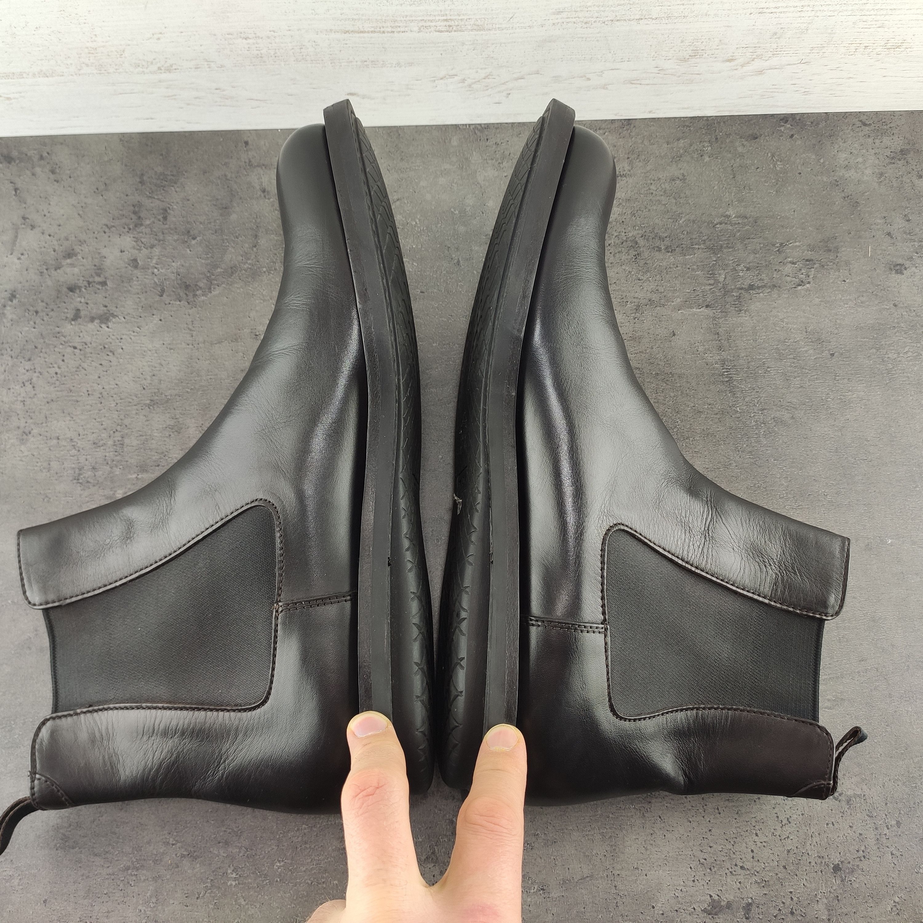 Prada Prada Chelsea Boots Black Leather Size US 12 / EU 45 - 7 Thumbnail