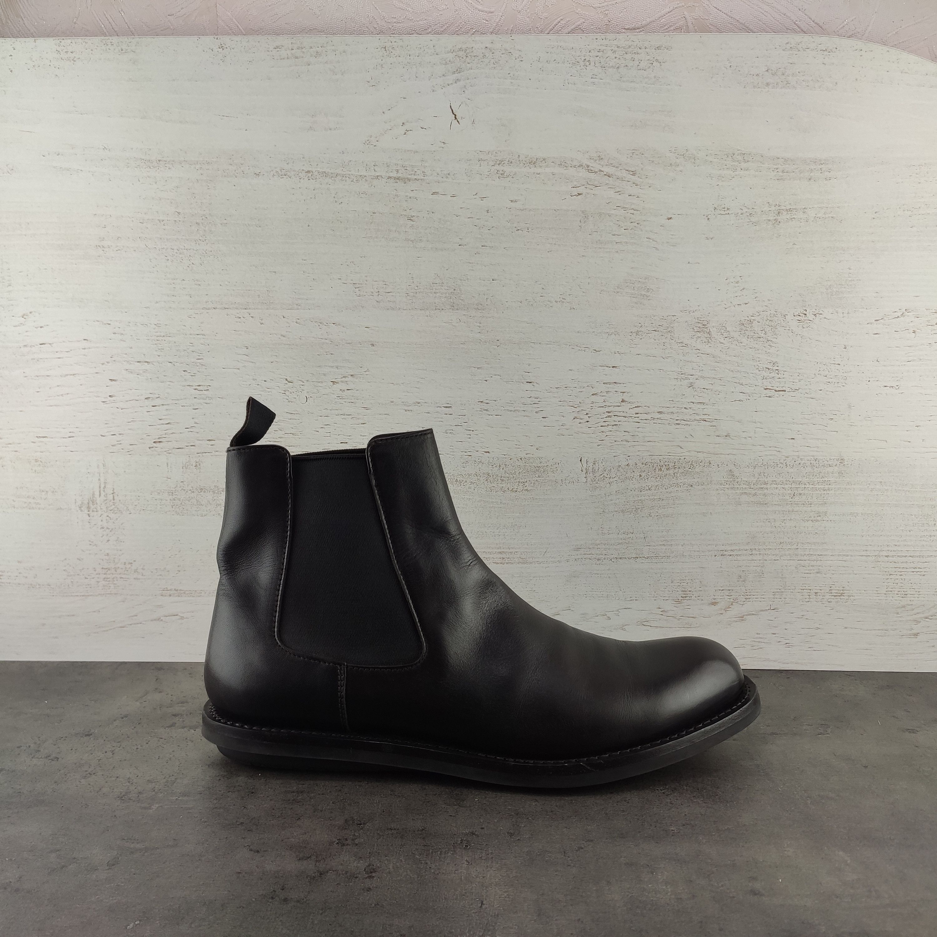 Prada Prada Chelsea Boots Black Leather Size US 12 / EU 45 - 2 Thumbnail