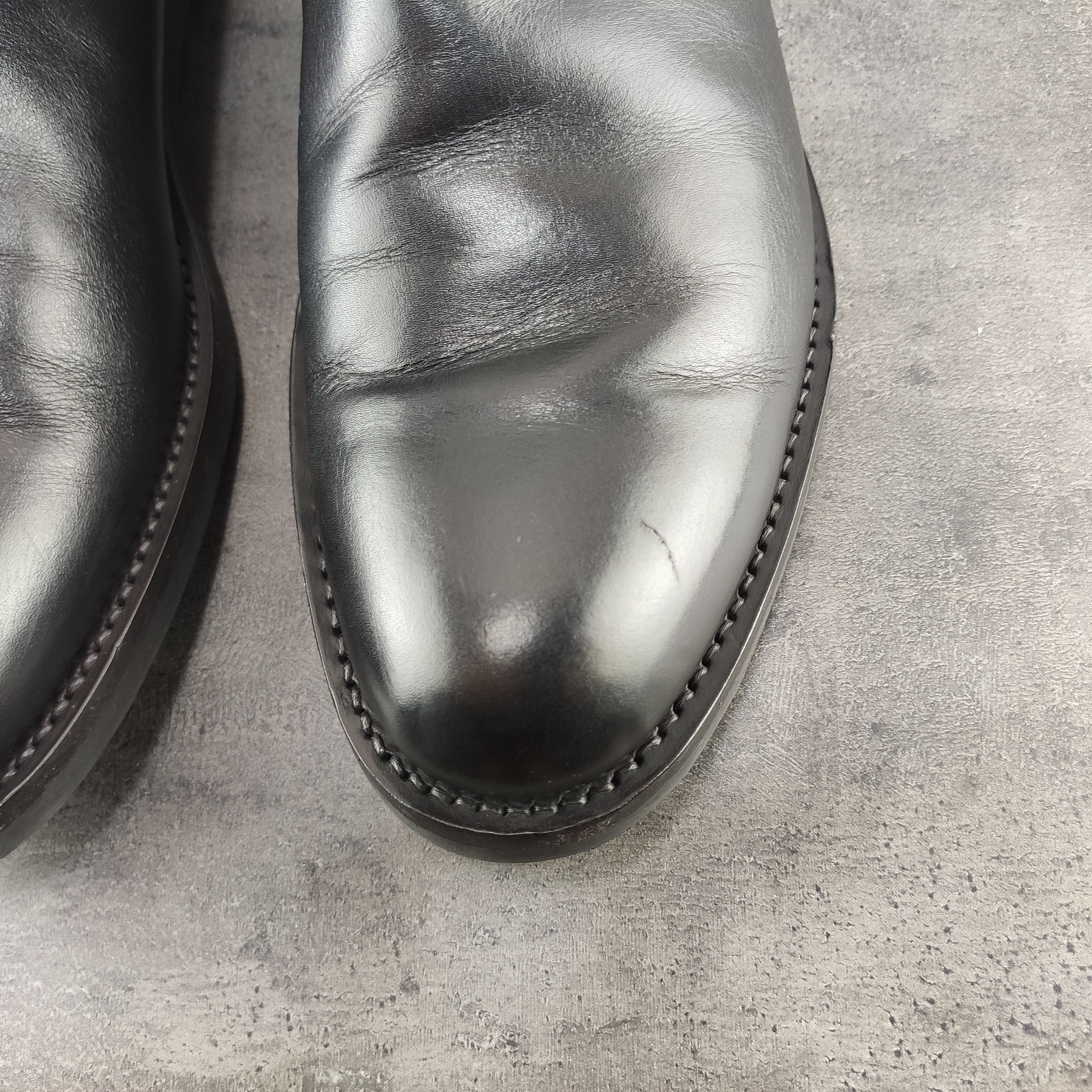 Prada Prada Chelsea Boots Black Leather Size US 12 / EU 45 - 10 Thumbnail