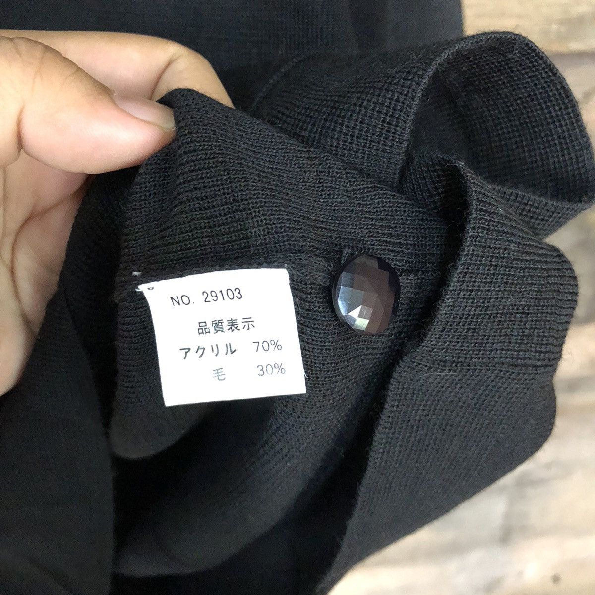 Japanese Brand Venticello vintage japan knitwear Black Cardigan #460B Size L / US 10 / IT 46 - 8 Thumbnail