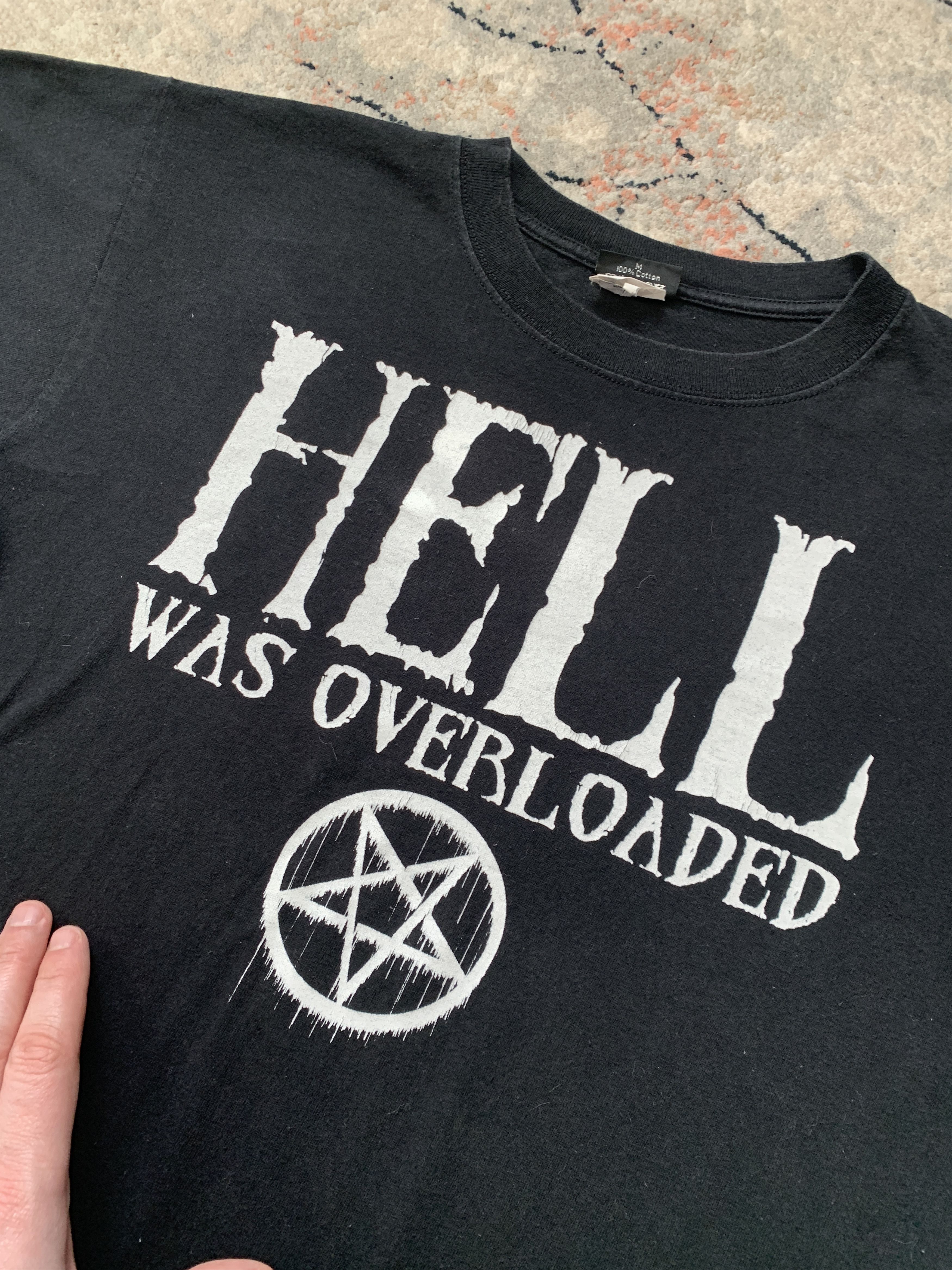 Band Tees × Vintage Vintage Hell Was Overloaded So I Am Back Tee Size US M / EU 48-50 / 2 - 4 Thumbnail