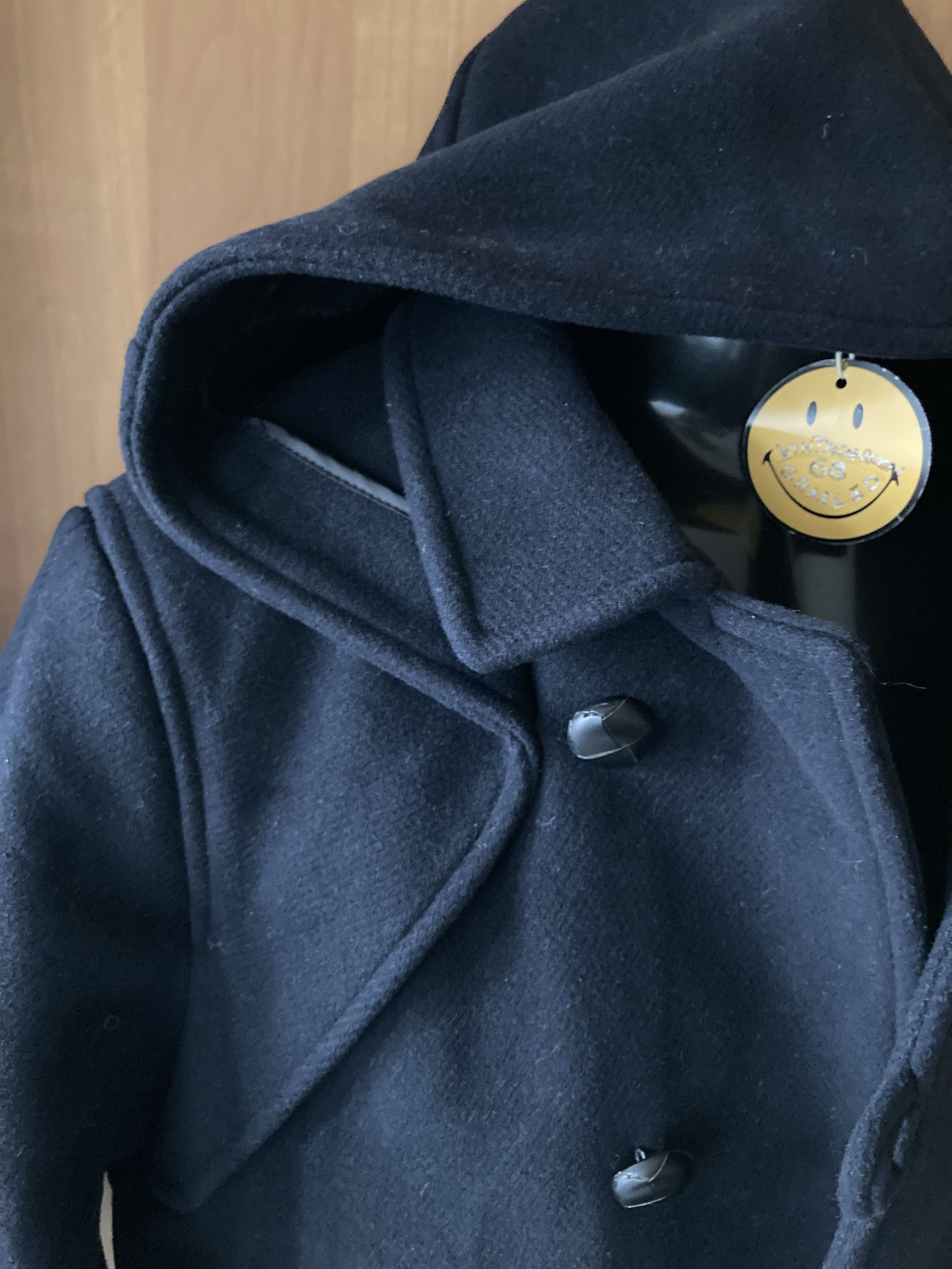 Sandro Sandro Paris Wool Cloth Pea Coat Hooded Navy Size US M / EU 48-50 / 2 - 3 Thumbnail