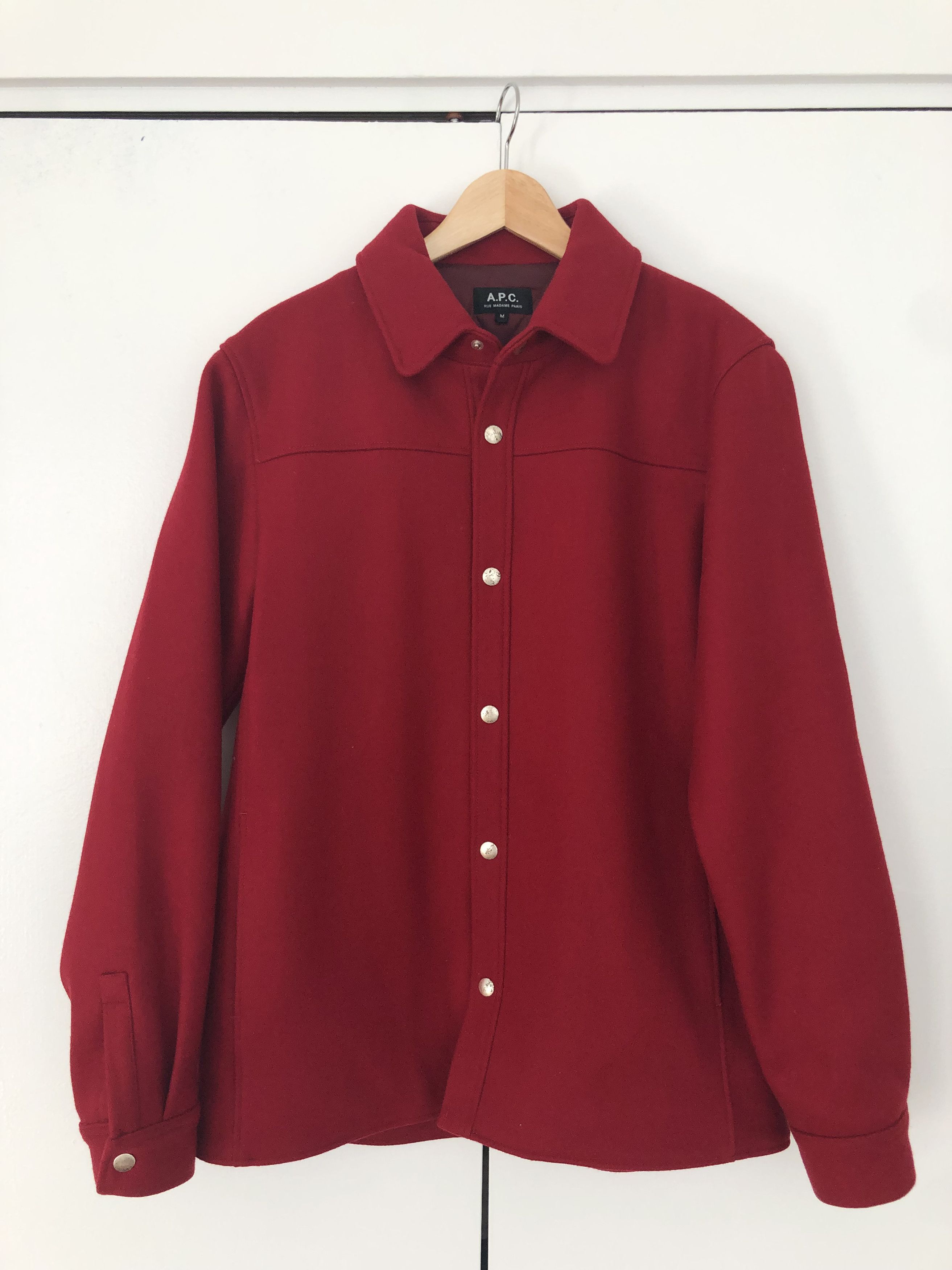 image of A P C Red Jacket - Paulo Blouson, Men's (Size Medium)