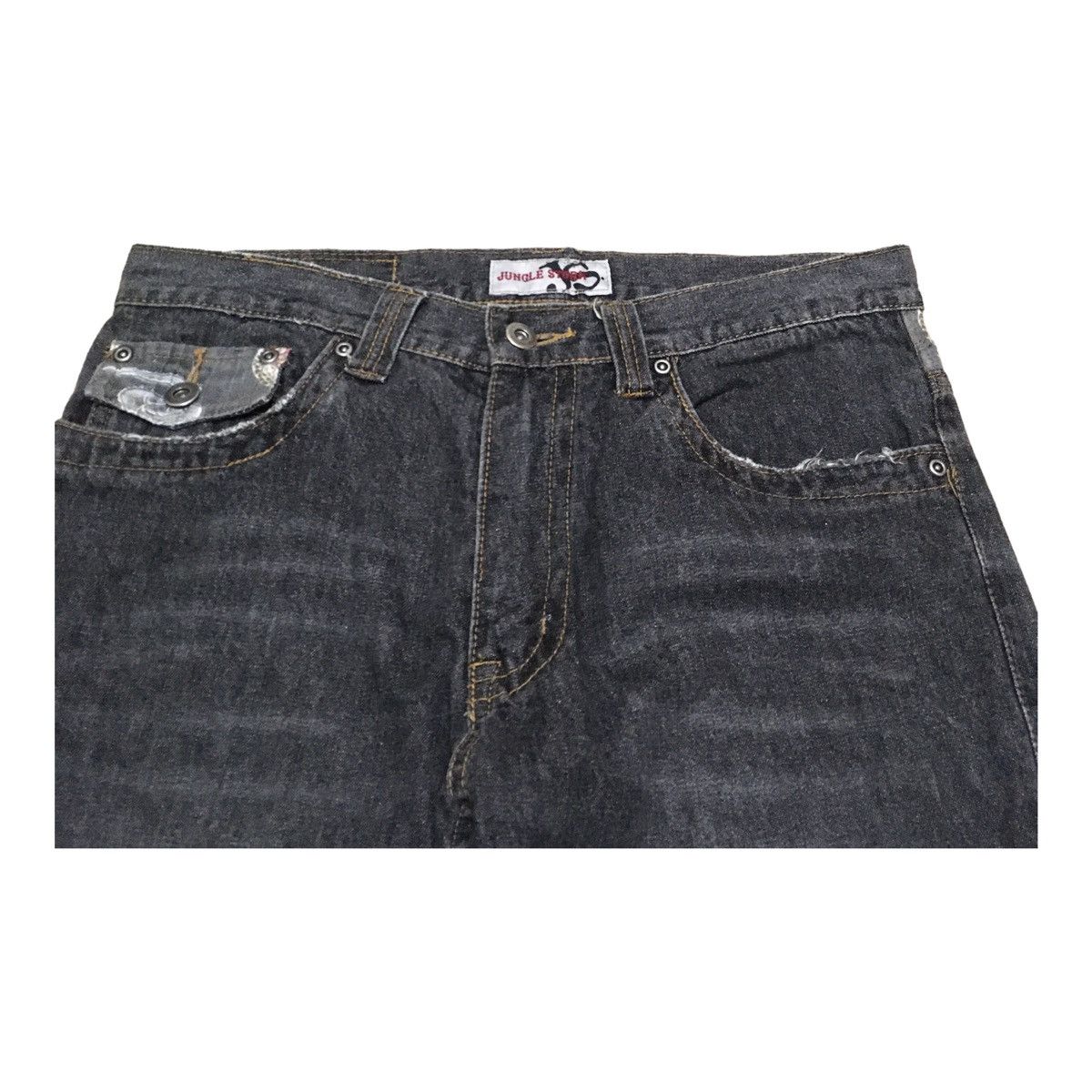 If Six Was Nine × Japanese Brand Rare Design Vintage Japanese Brand Jungle Storm Jeans 1990s Size US 31 - 3 Thumbnail