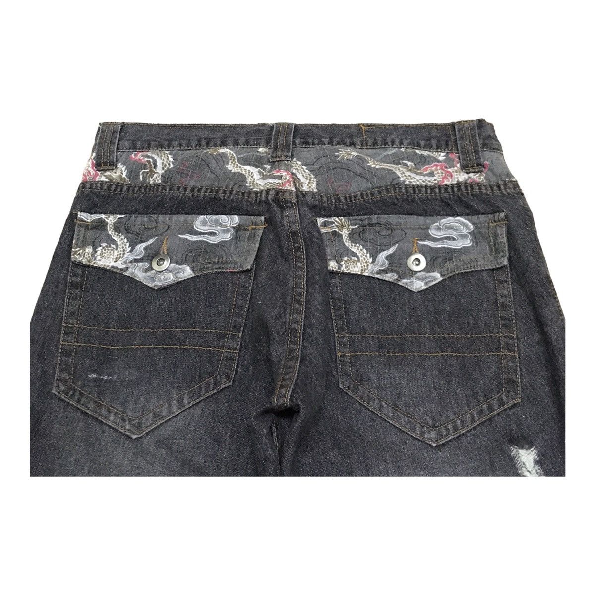 If Six Was Nine × Japanese Brand Rare Design Vintage Japanese Brand Jungle Storm Jeans 1990s Size US 31 - 4 Thumbnail